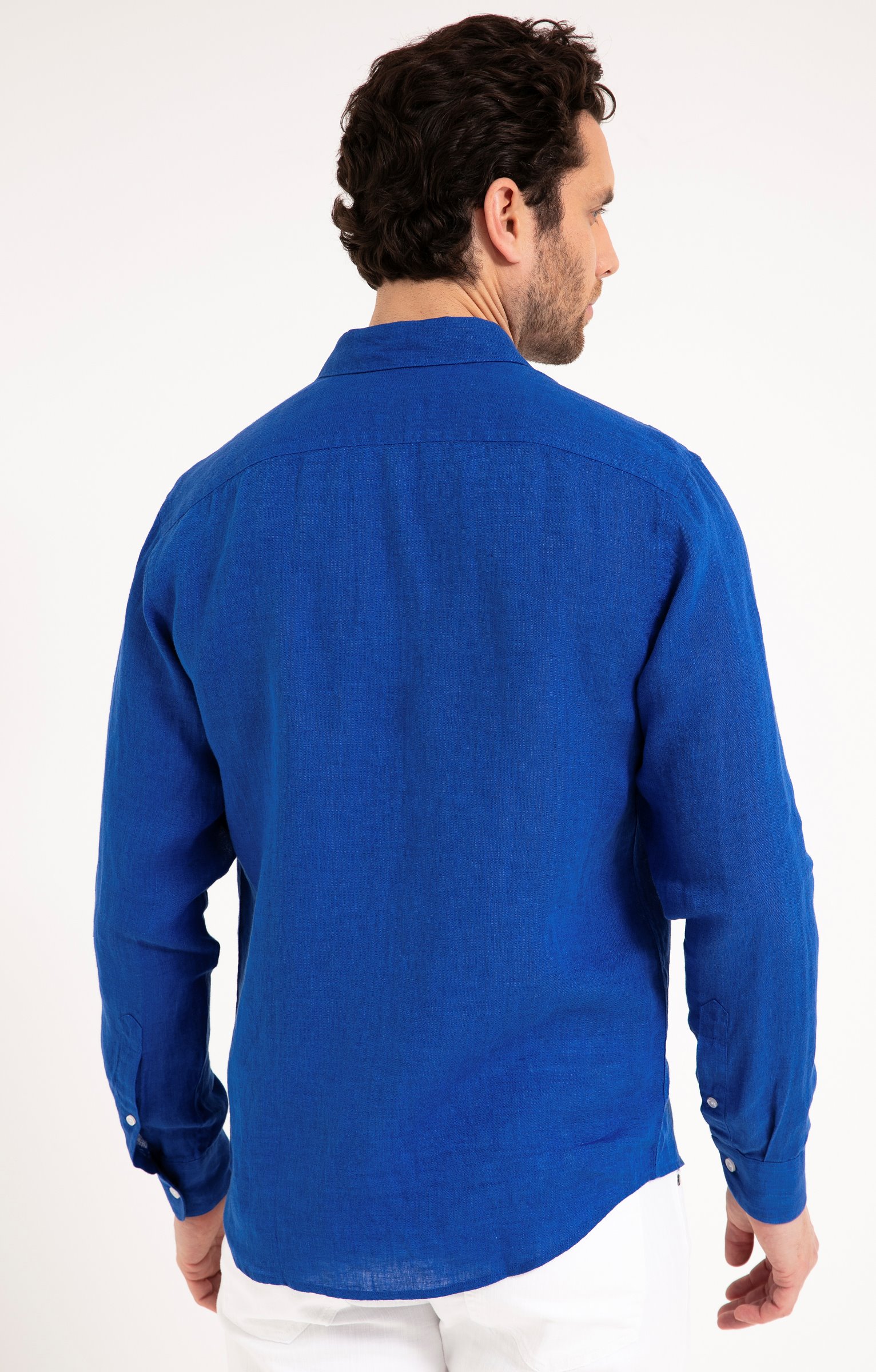 Chemise manches longues LINA - BLEU DUR