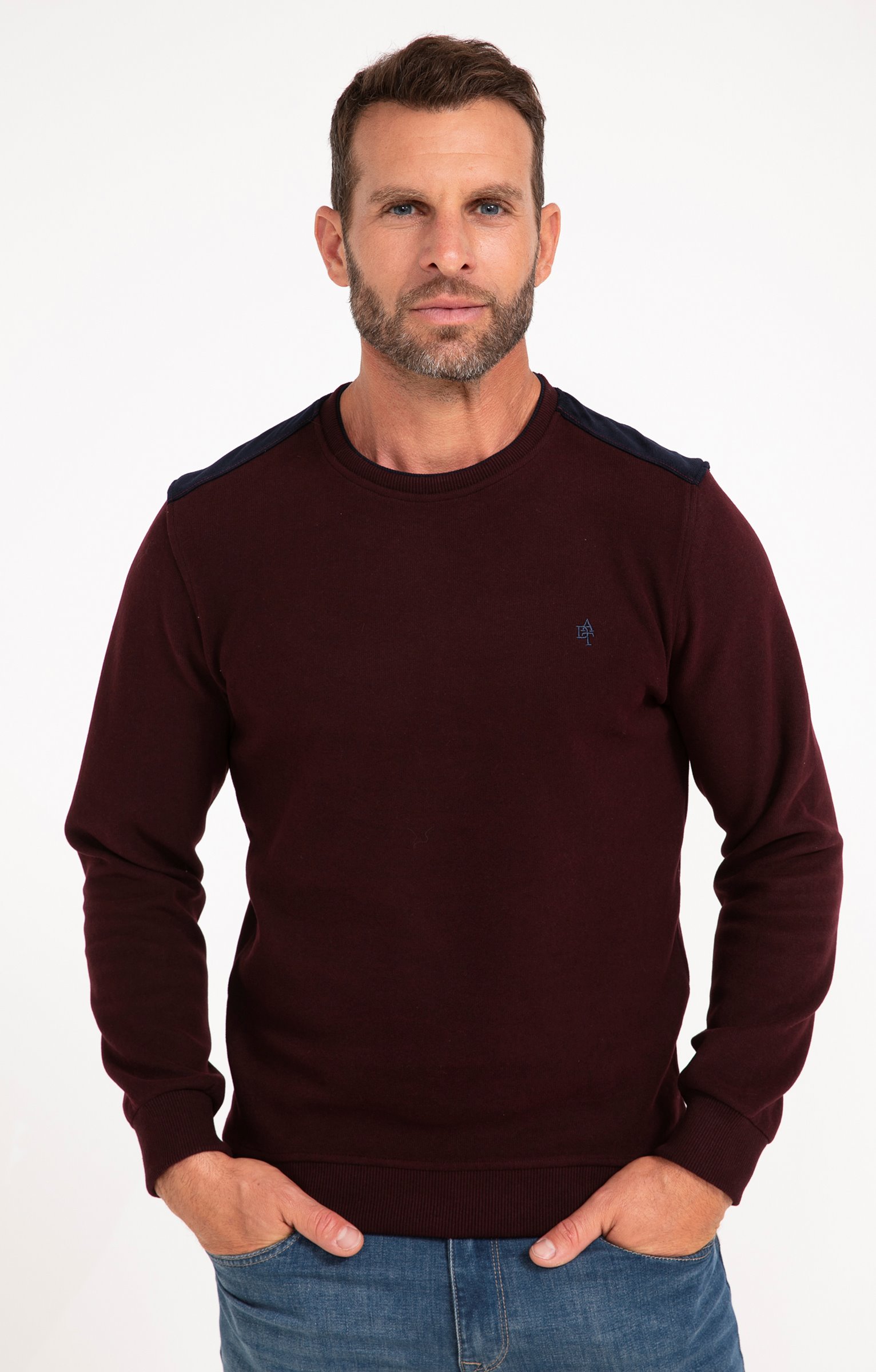 Sweat manches longues Contraste - PRUNE