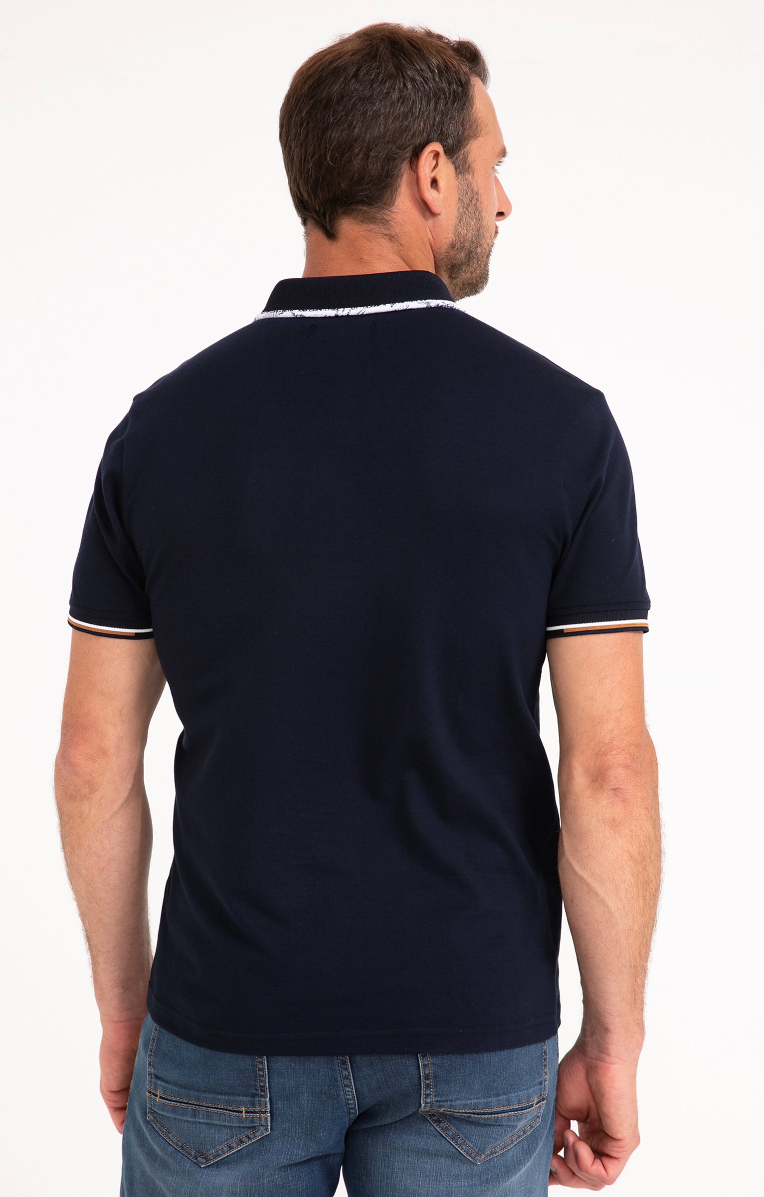 Polo manches courtes Badgy - MARINE