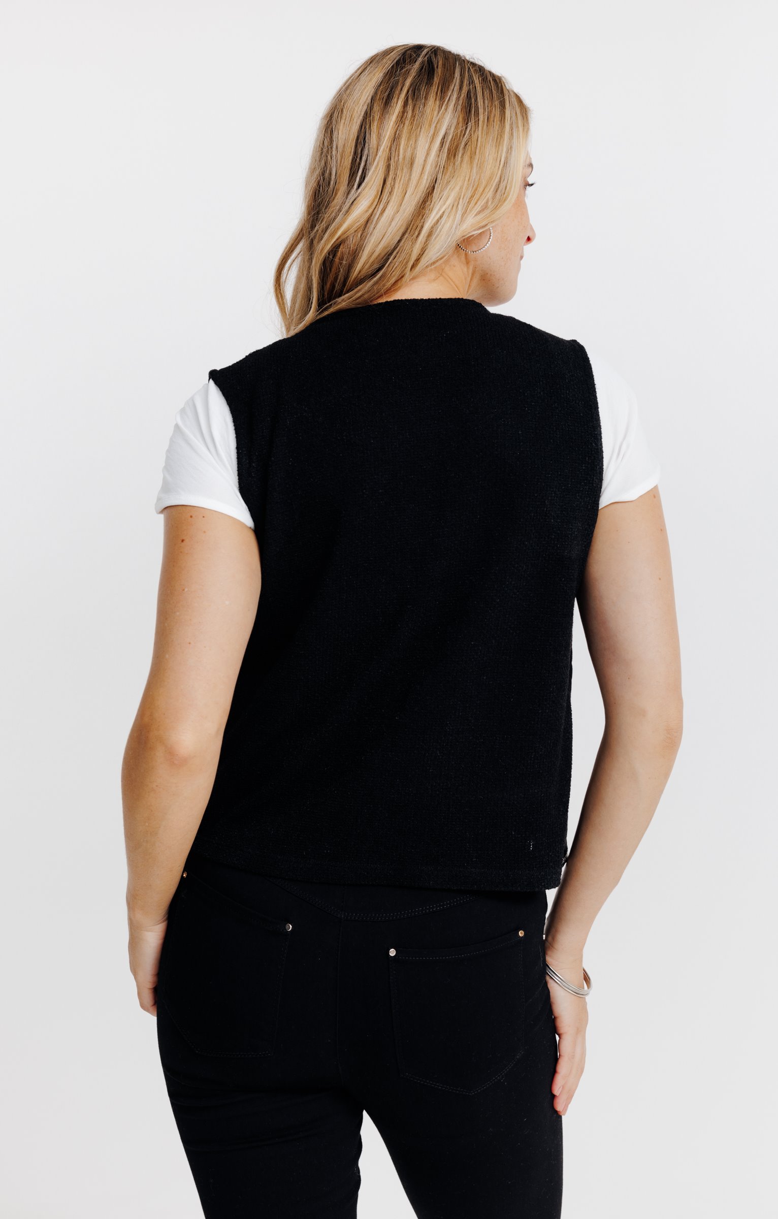 Cardigan sans manches - NOIR