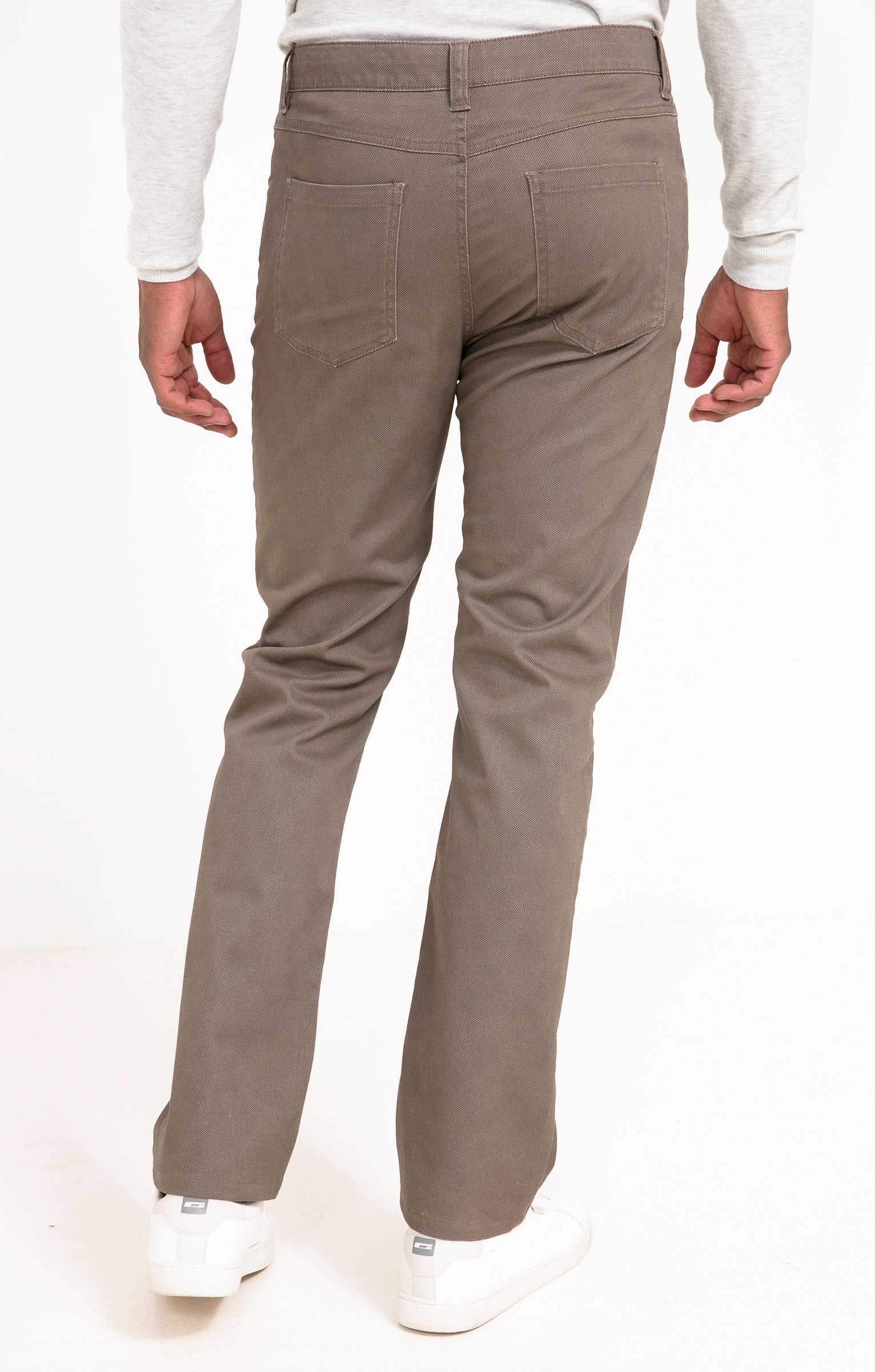 Pantalon 5 poches imprimé Gary - TAUPE