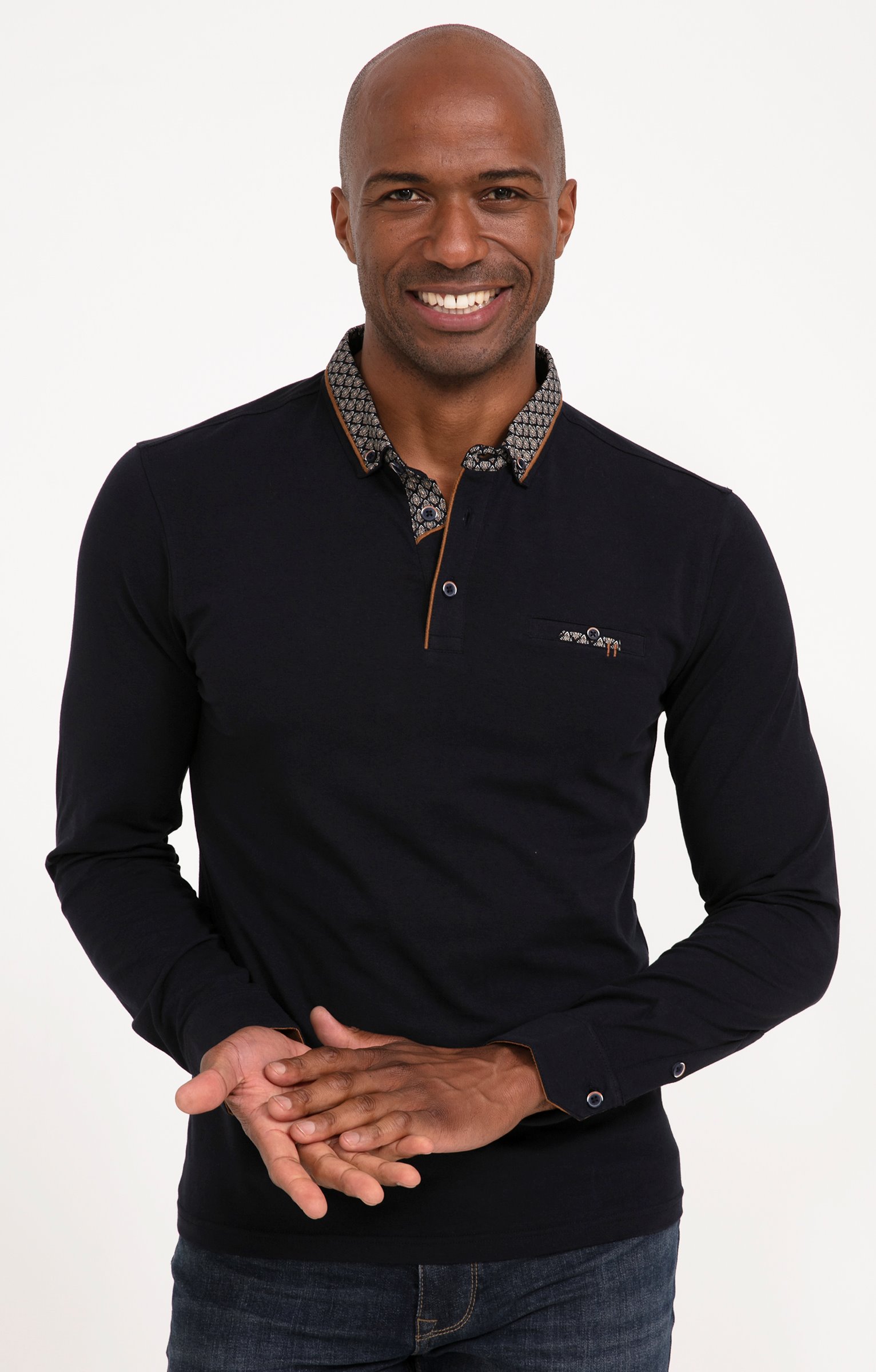 Polo manches longues New Dot - MARINE