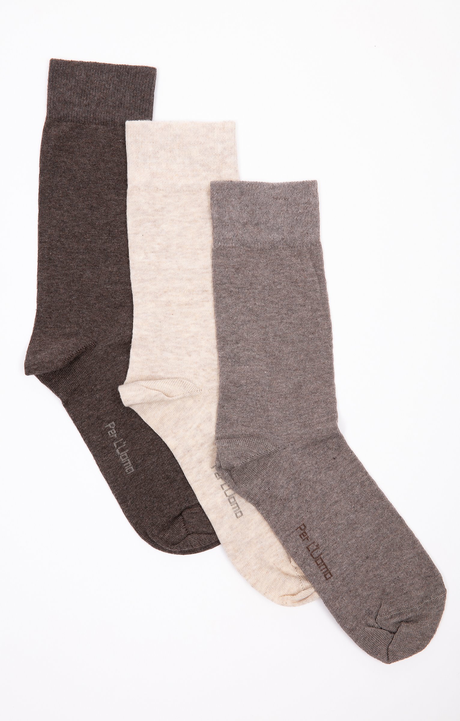 Lot de 3 paires de chaussettes UNIE MIX - MARRON
