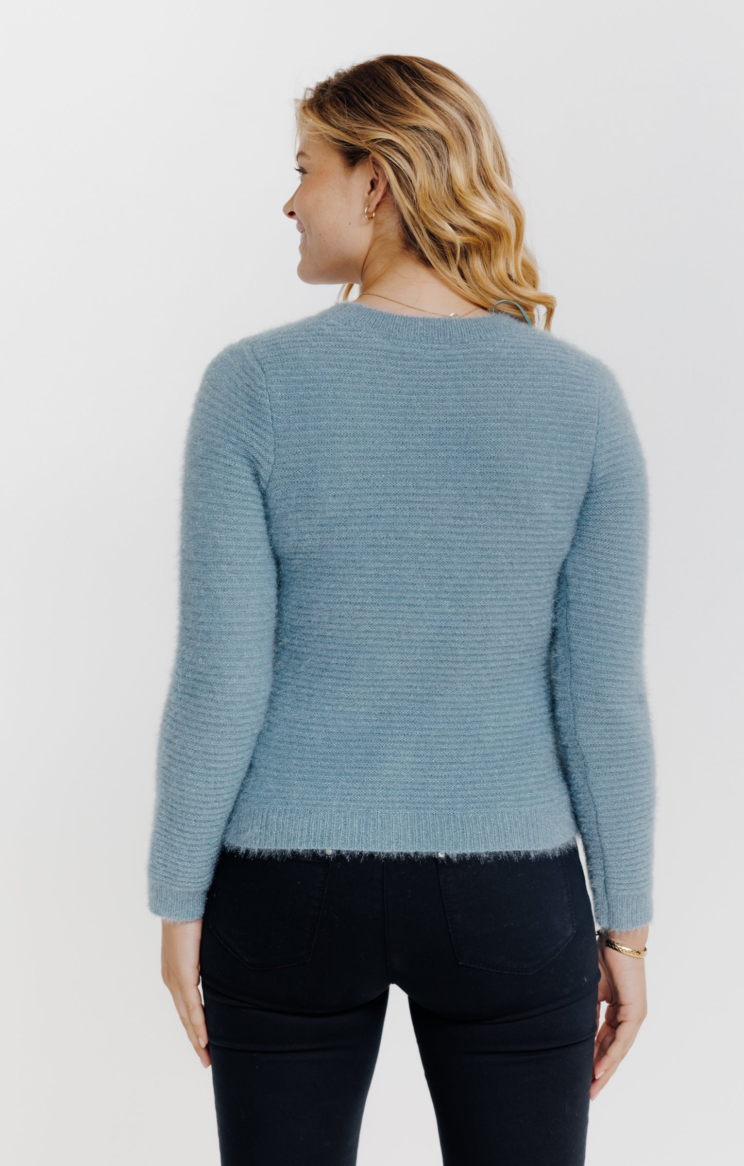 Cardigan maille fluffy - VERT NIL