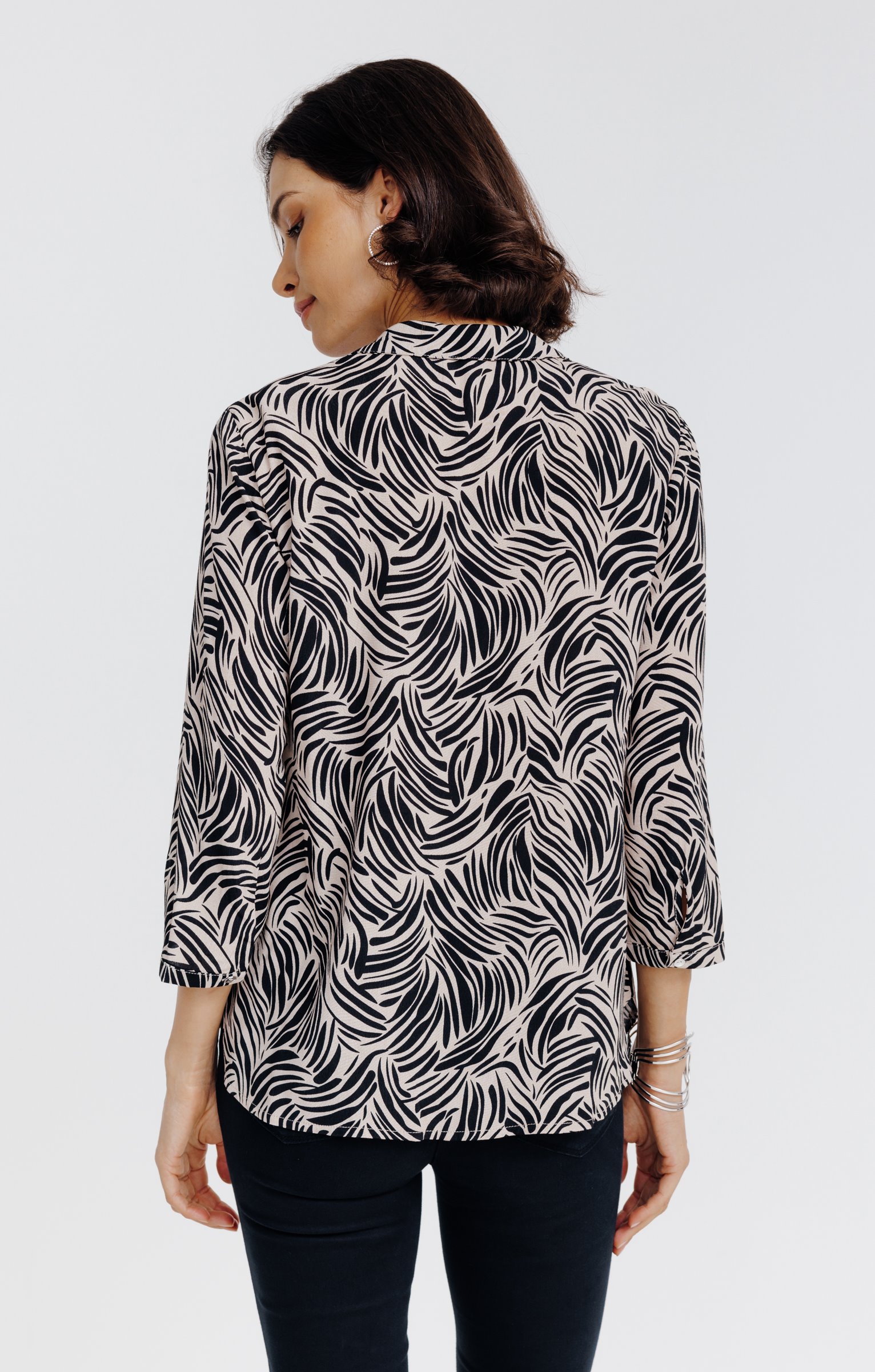 chemise imprimée  - NOIR