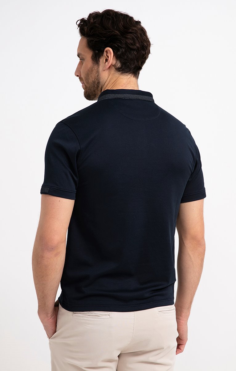 Polo manches courtes Léger - MARINE