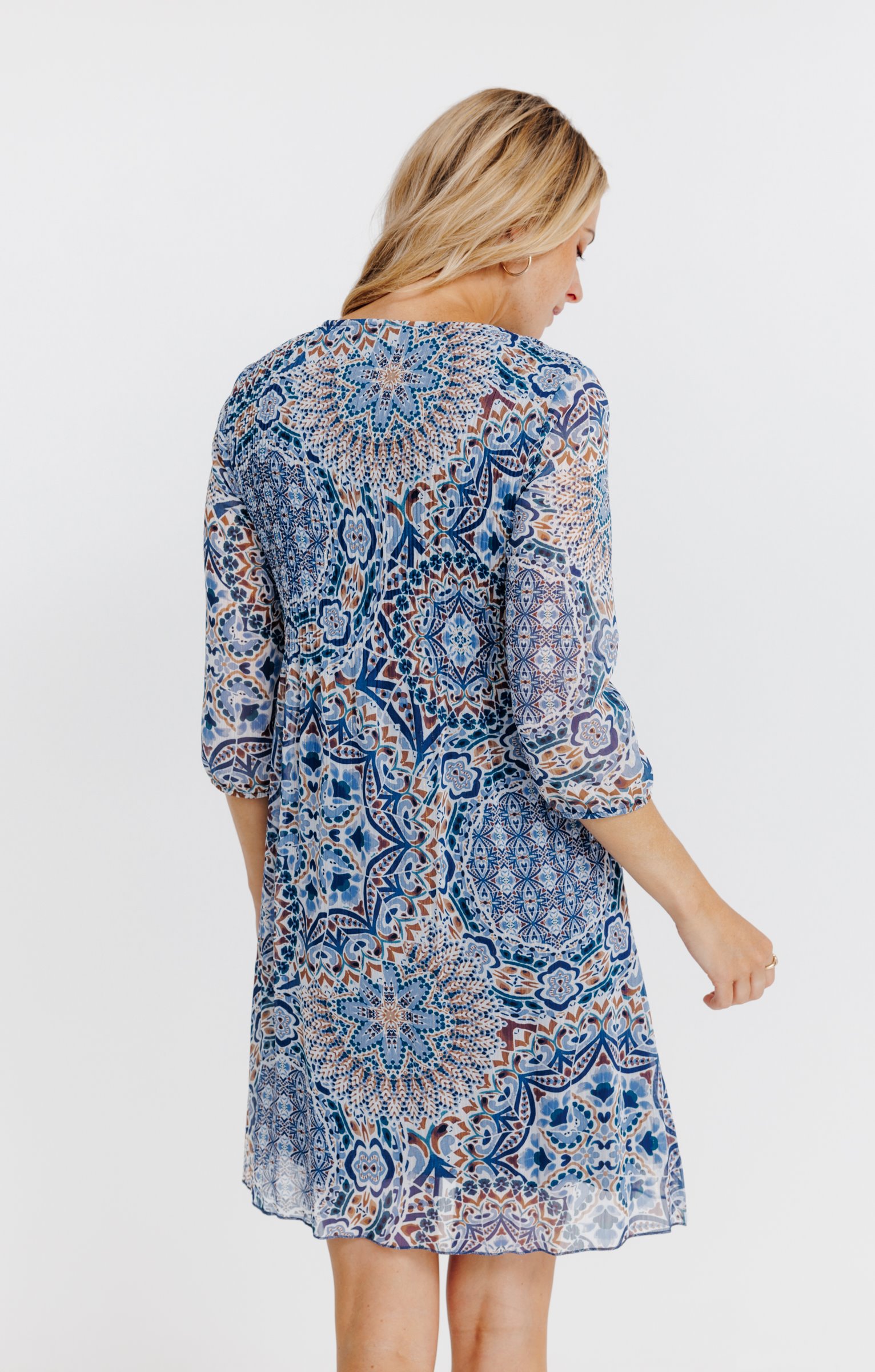 Robe plissée - ÉCRU