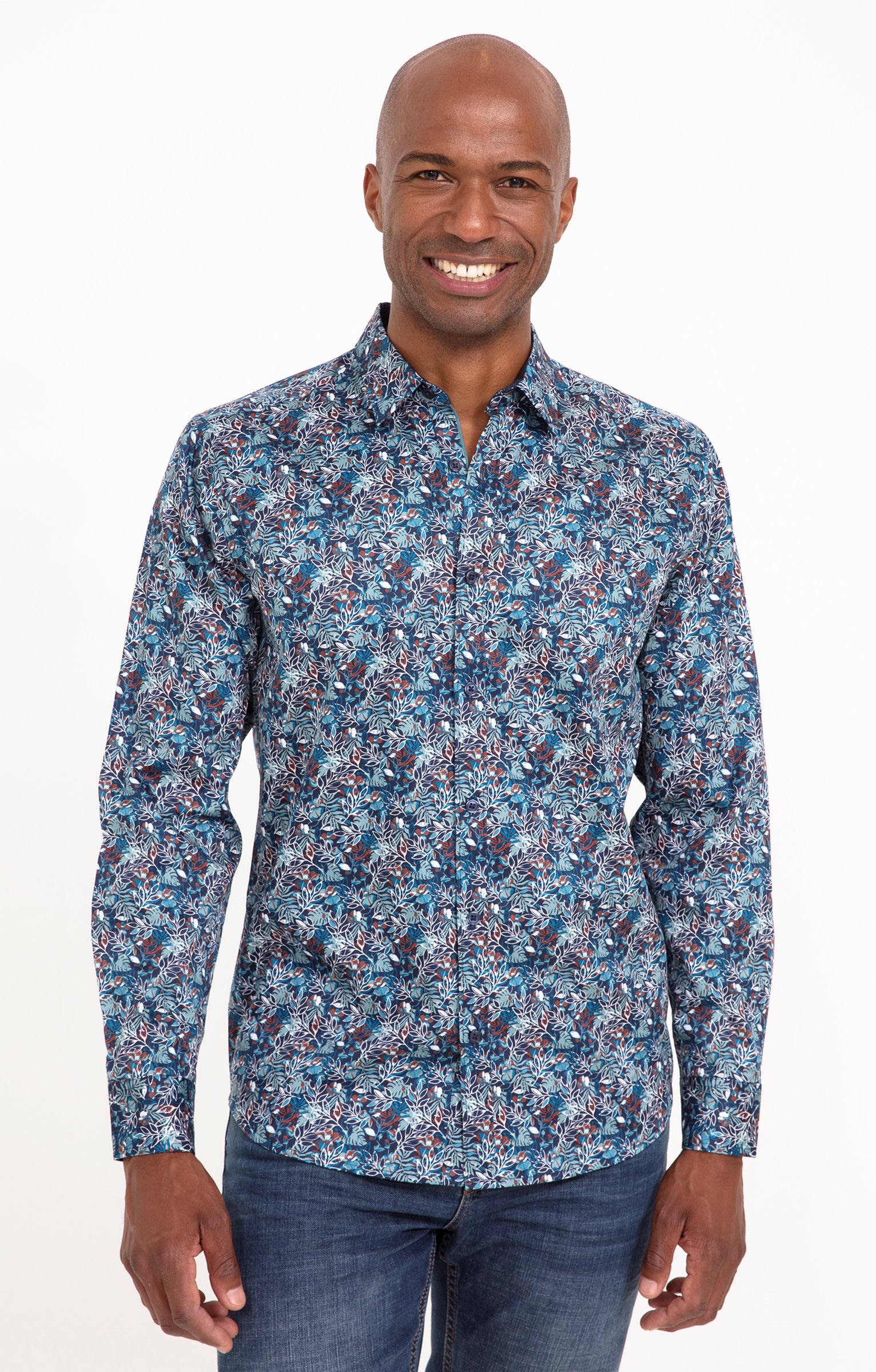 Chemise manches longues PETROLE NAVY - MARINE