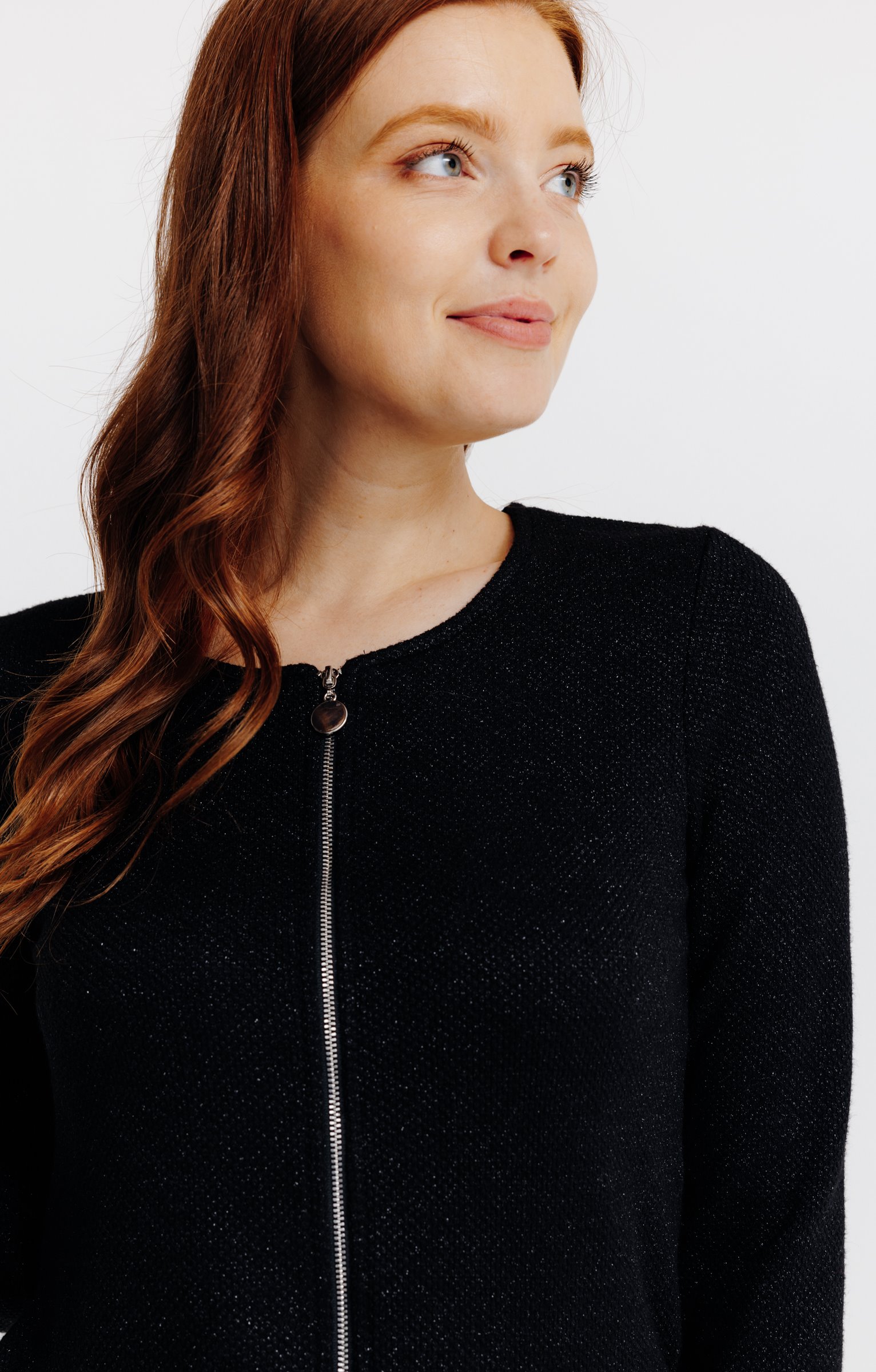 Cardigan zippé - NOIR