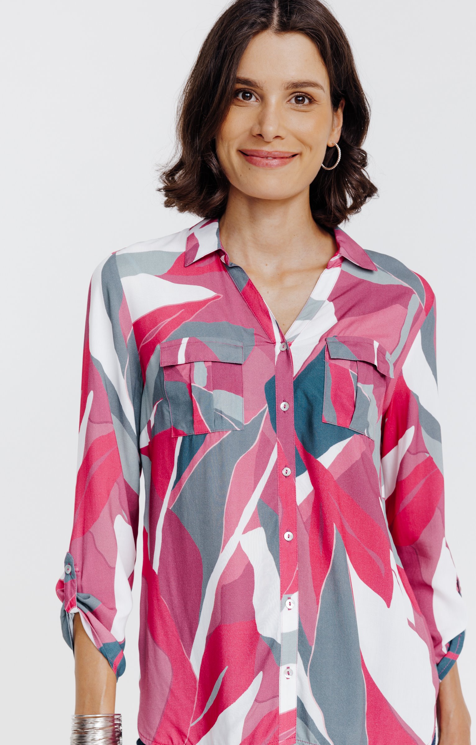 Chemise imprimée graphique  - TILLEUL