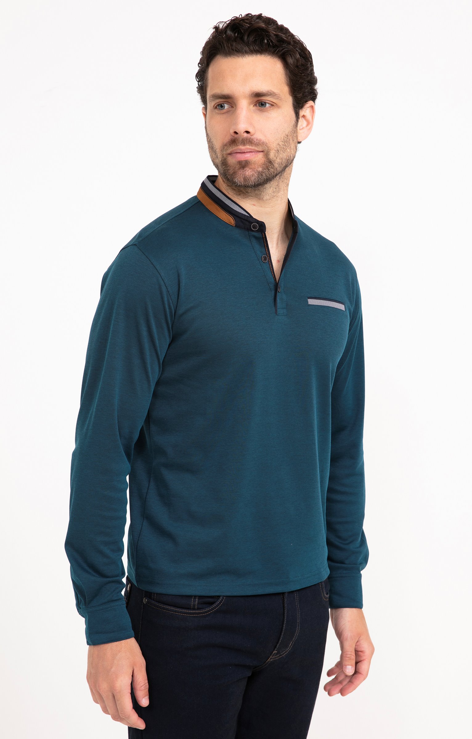 Tee-shirt manches longues Leger - PÉTROLE