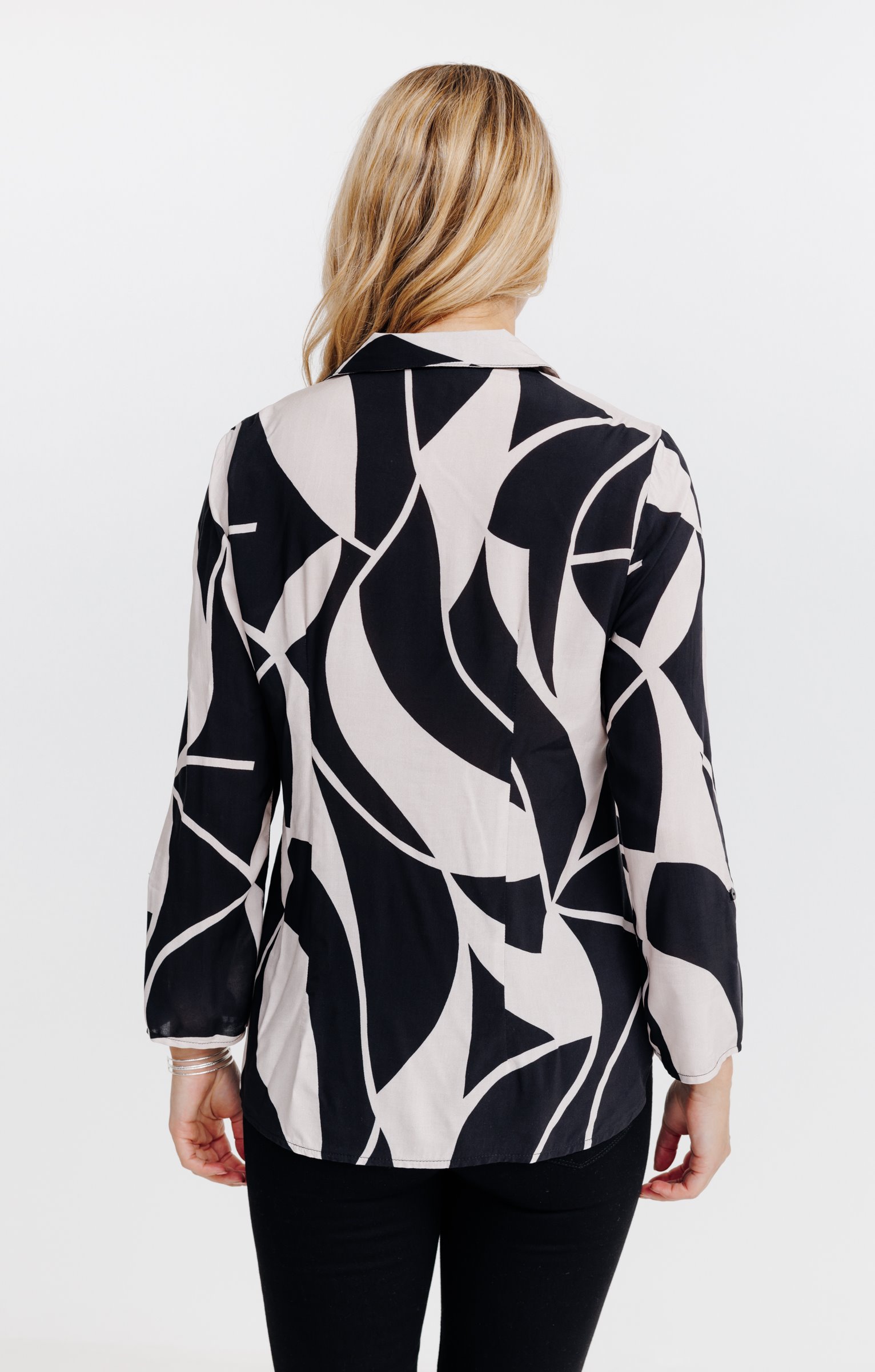 Chemise imprimée graphique - NOIR