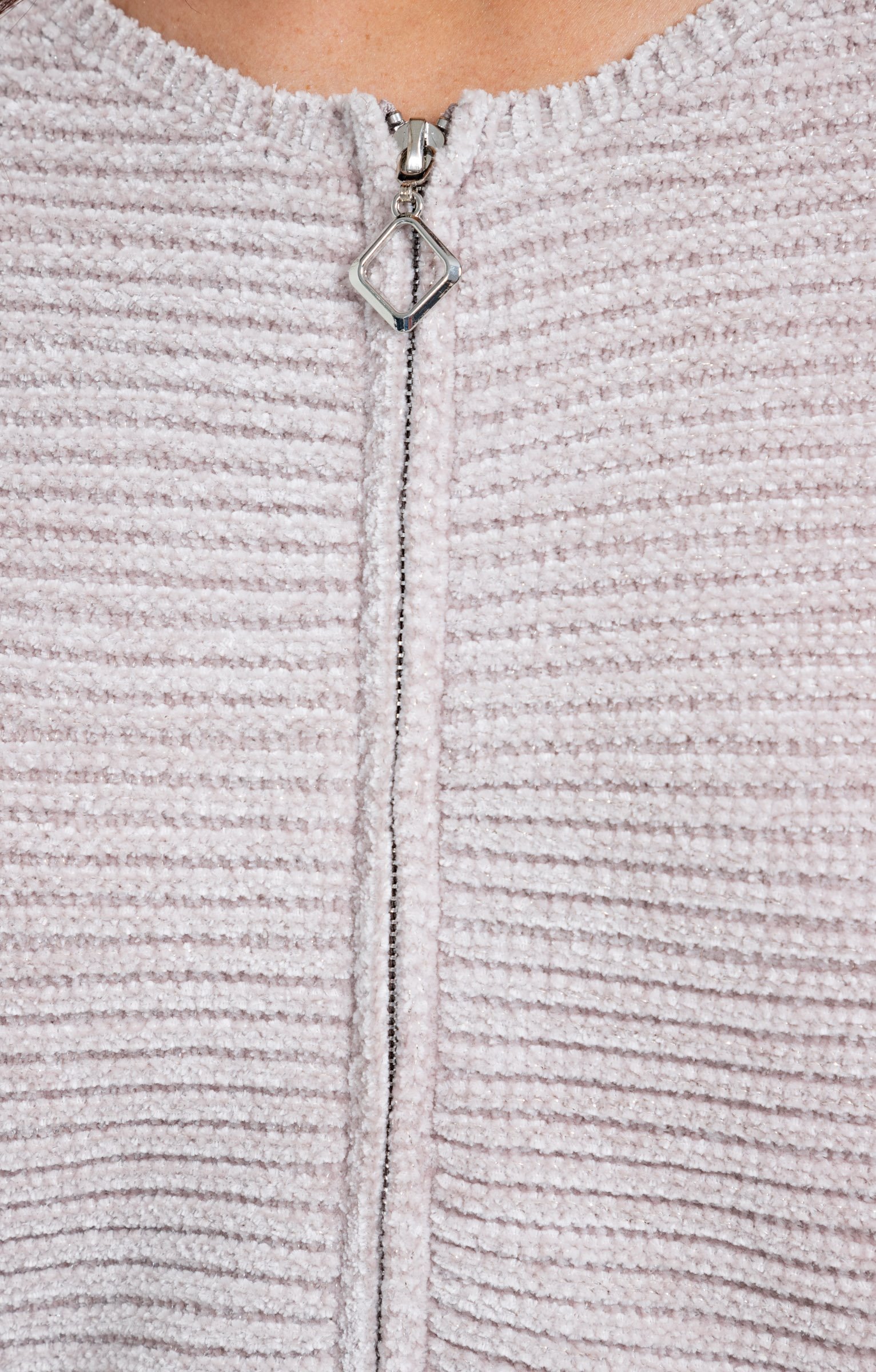 Cardigan zippé - GRÈGE