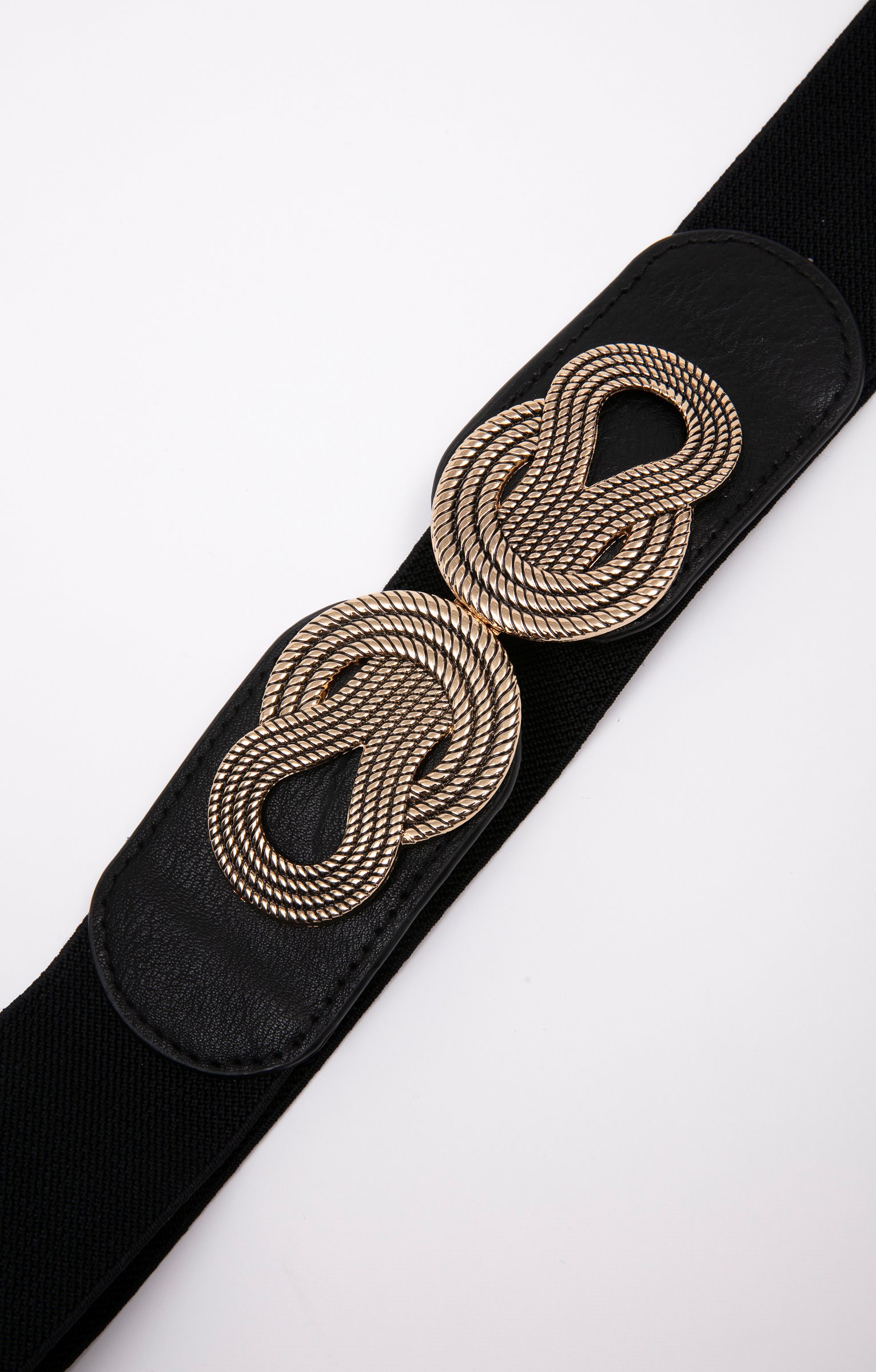 Ceinture élastiquée fine - NOIR