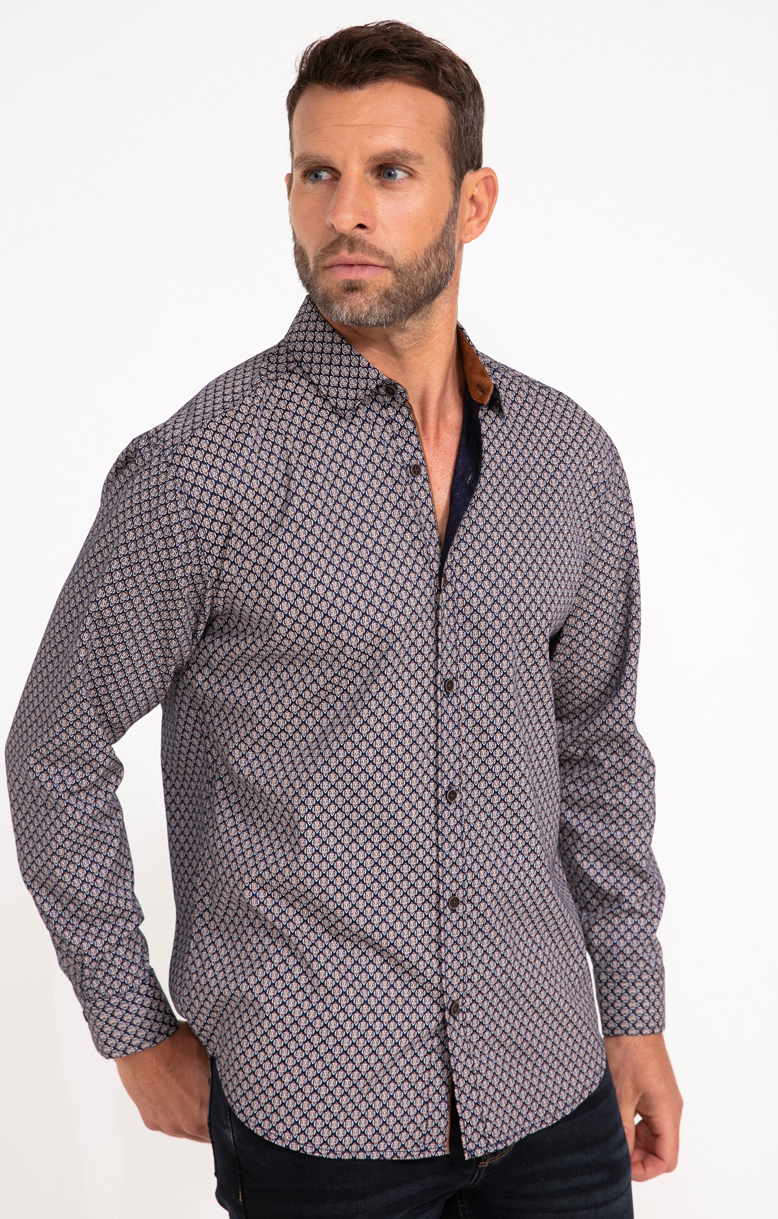 Chemise manches longues BARCA - MARINE