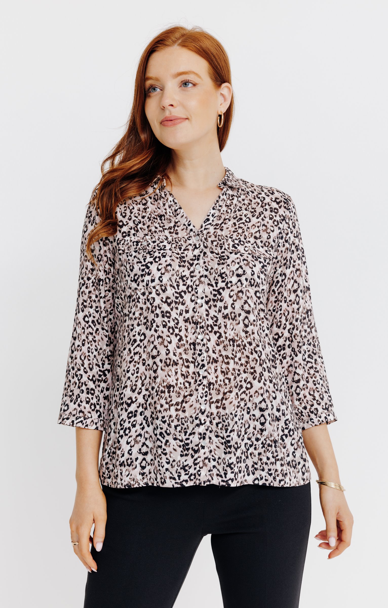 Chemise imprimée  en viscose ecovero™ - BEIGE