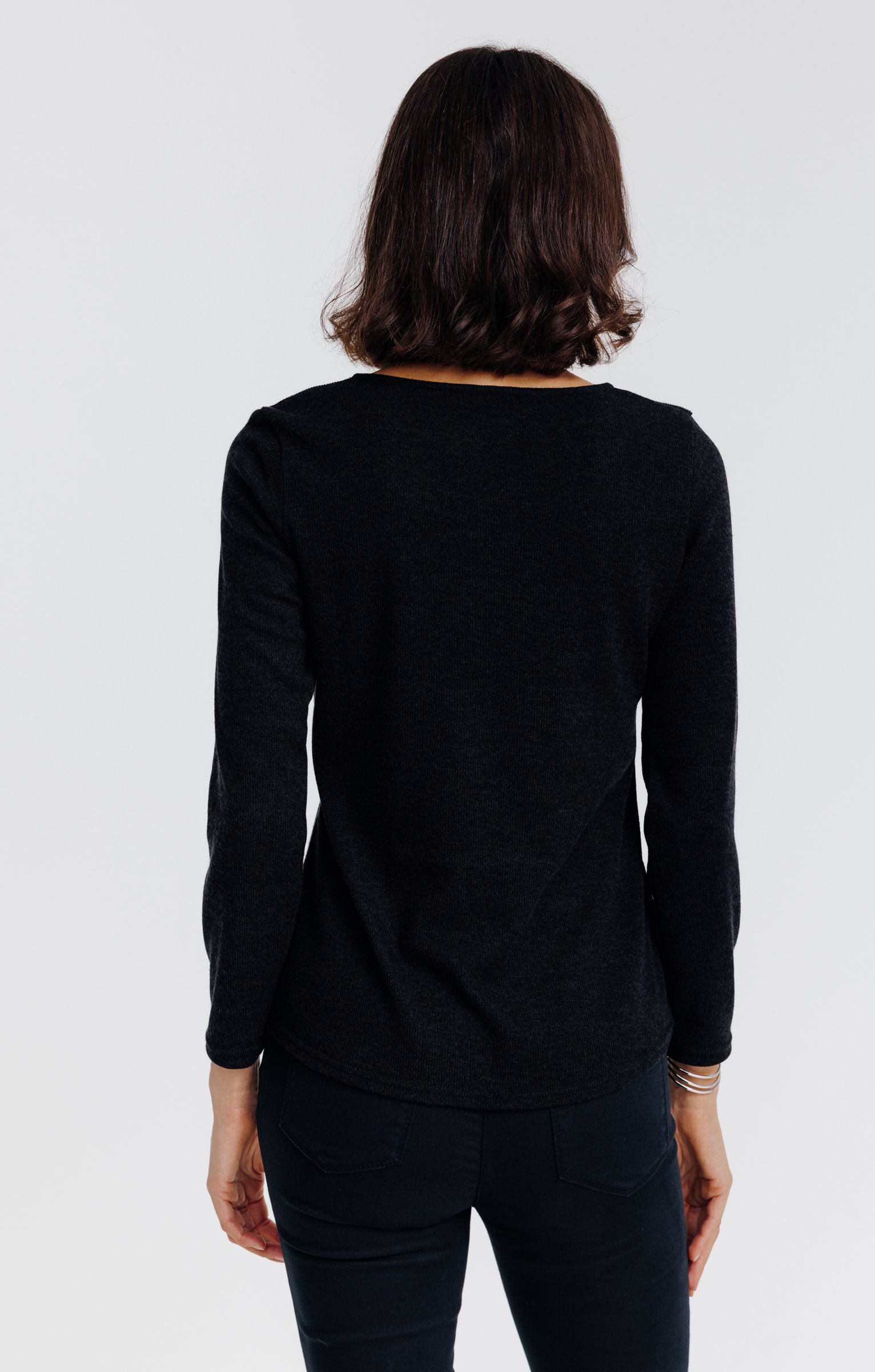 Pull 2-en-1 pampilles et perles - NOIR