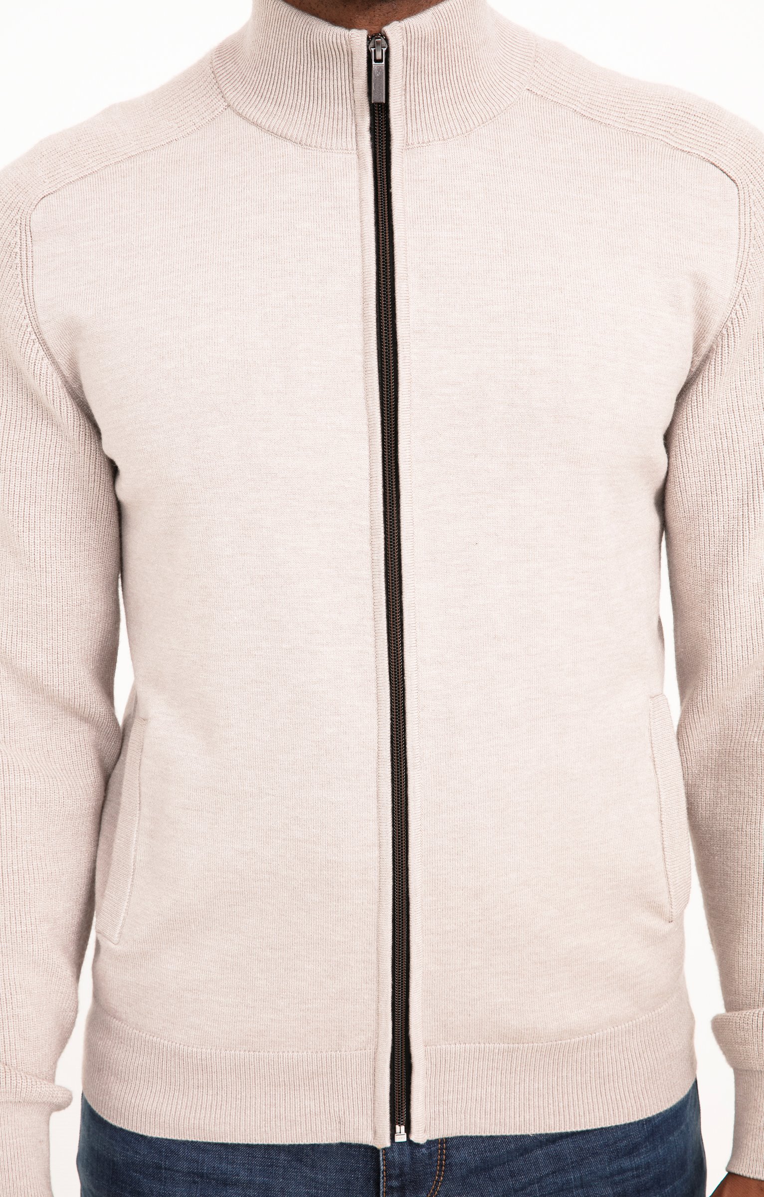 Gilet uni détails camel - BEIGE