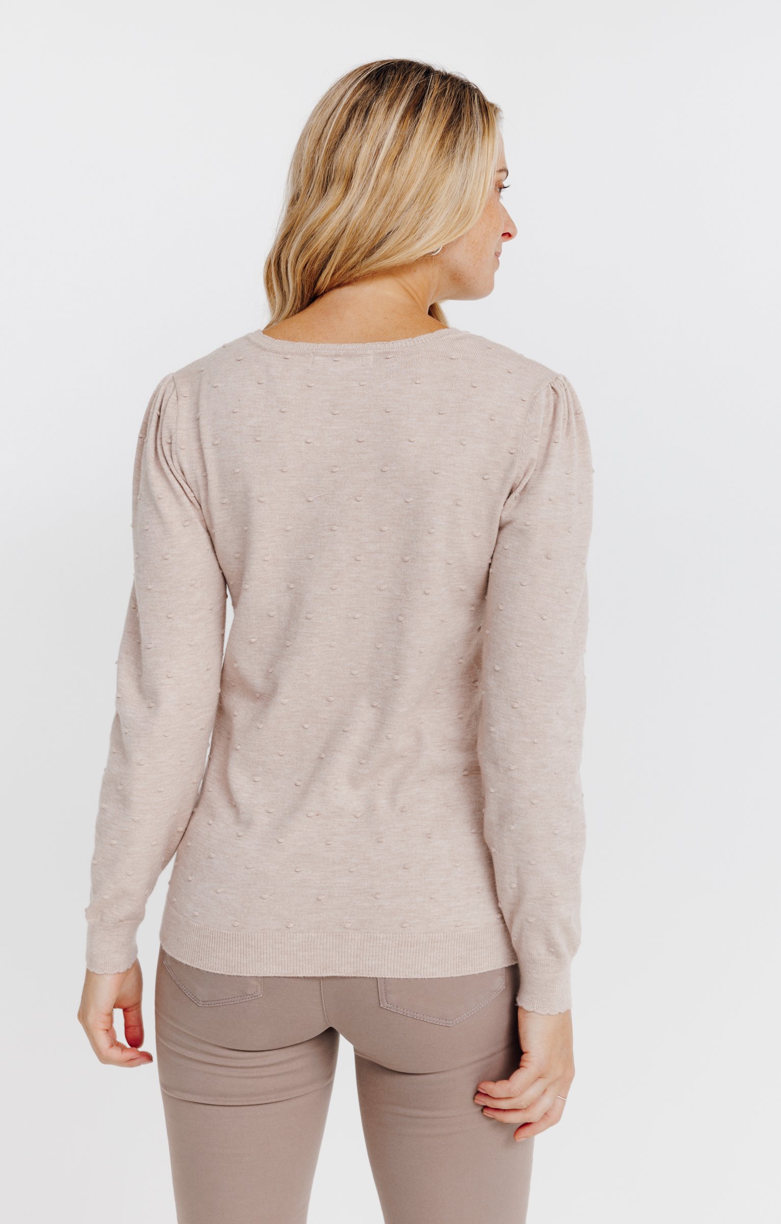 Pull col rond - BEIGE