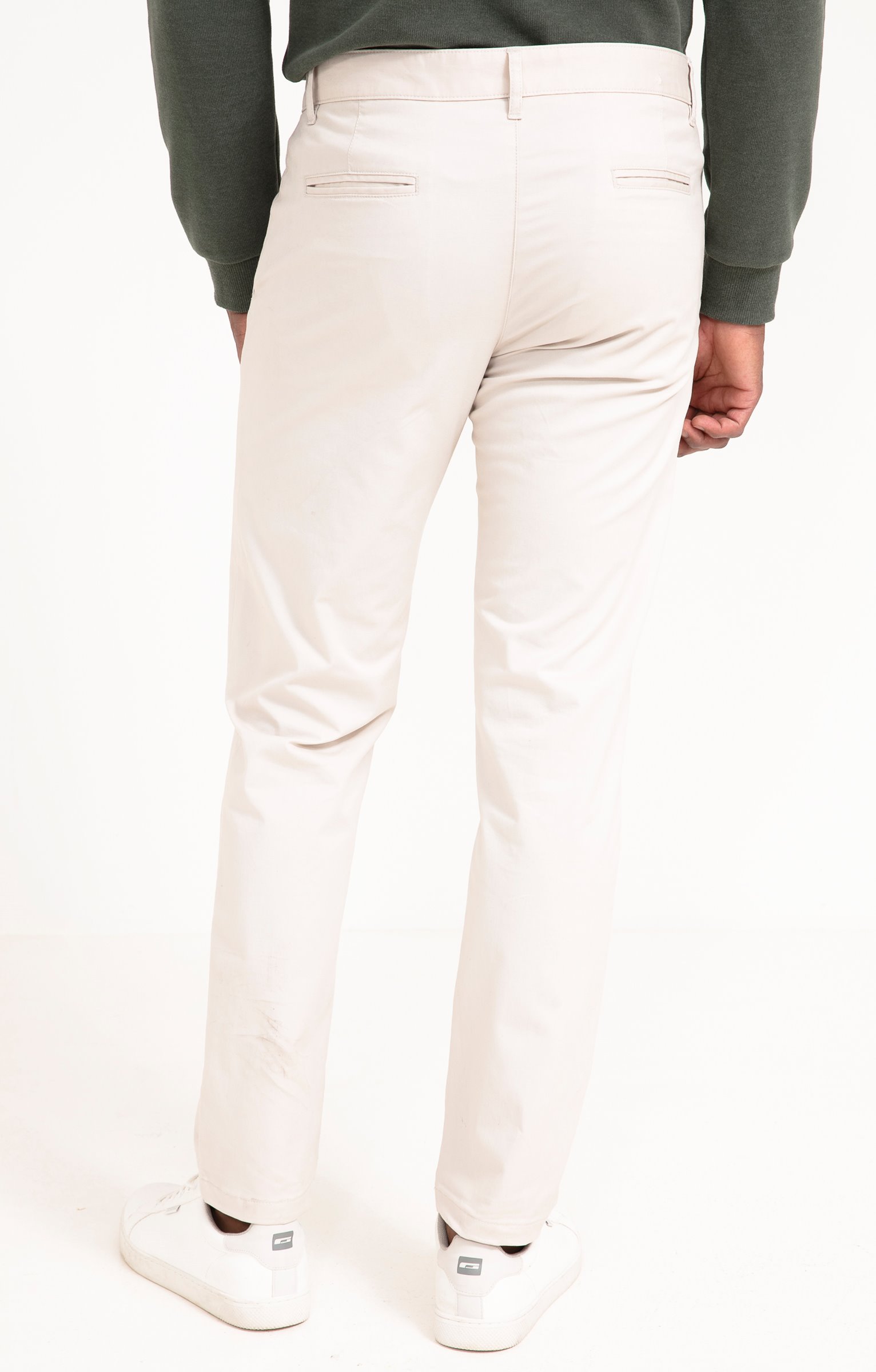 Pantalon chino Uni - ÉCRU