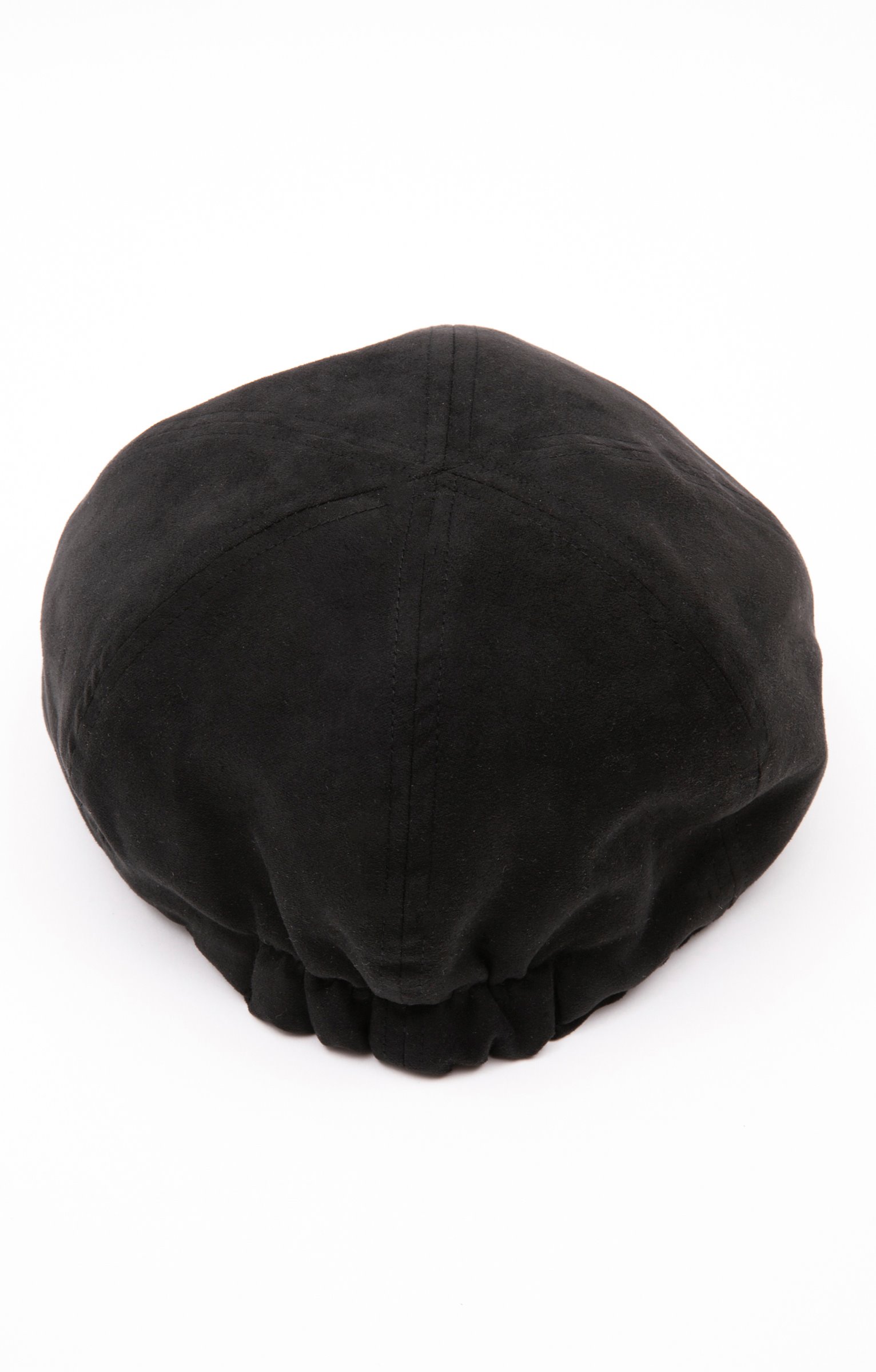Casquette plate en suédine - NOIR