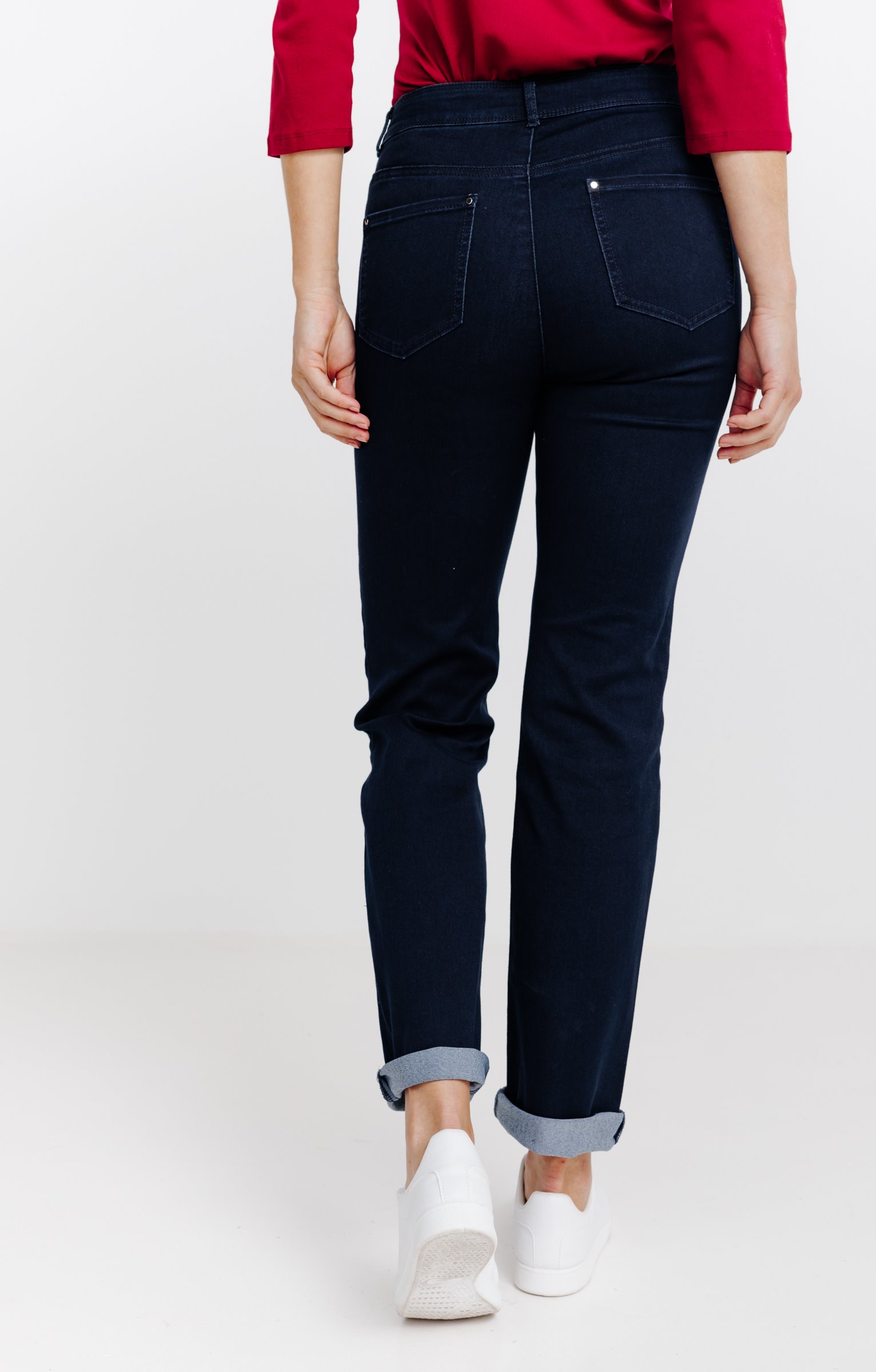 Jean droit détails sequins - BLEU