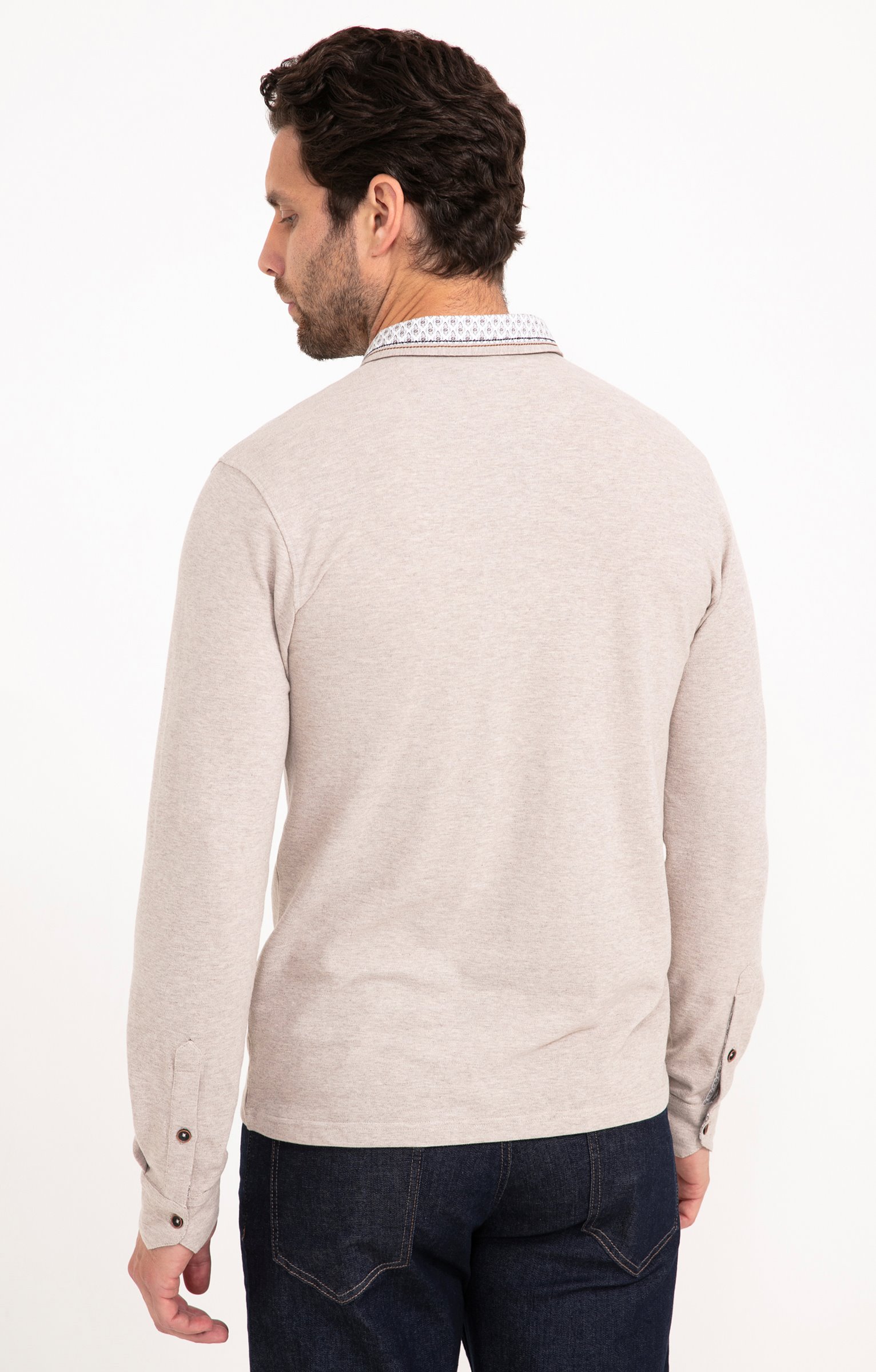 Polo manches longues PK Barca - BEIGE