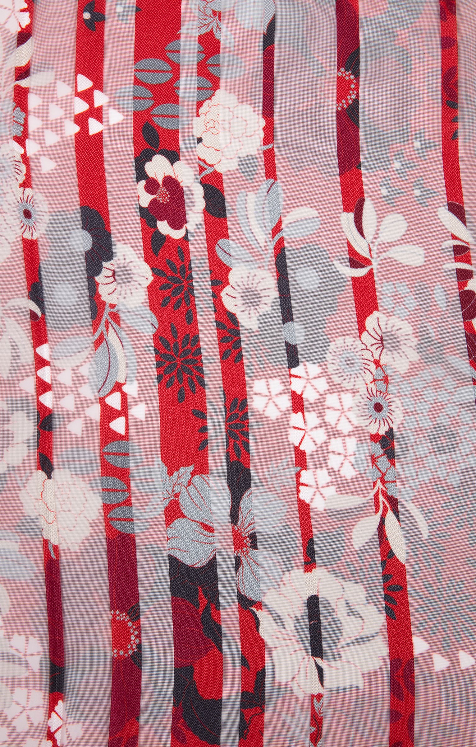 Petit foulard bande satin - ROUGE