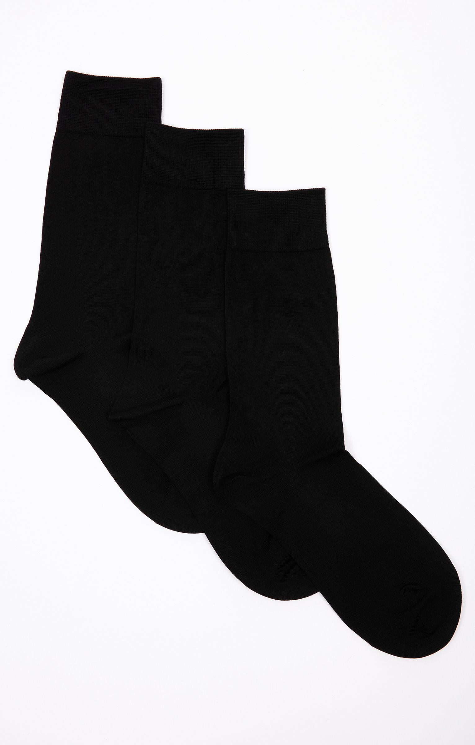 Lot 3 paires de chaussettes mercerisées - NOIR