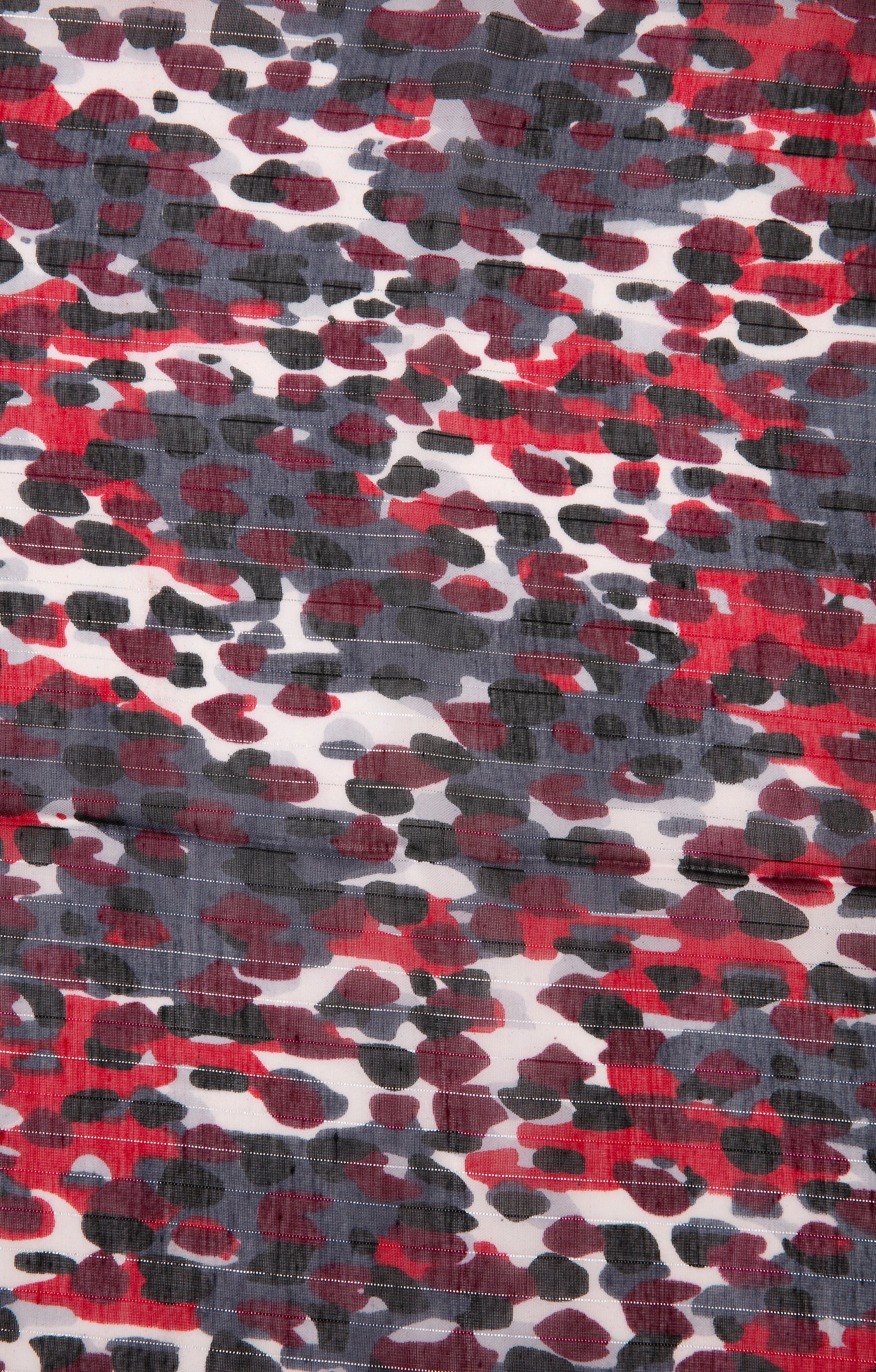 Grand foulard imprimé tachiste - ROUGE