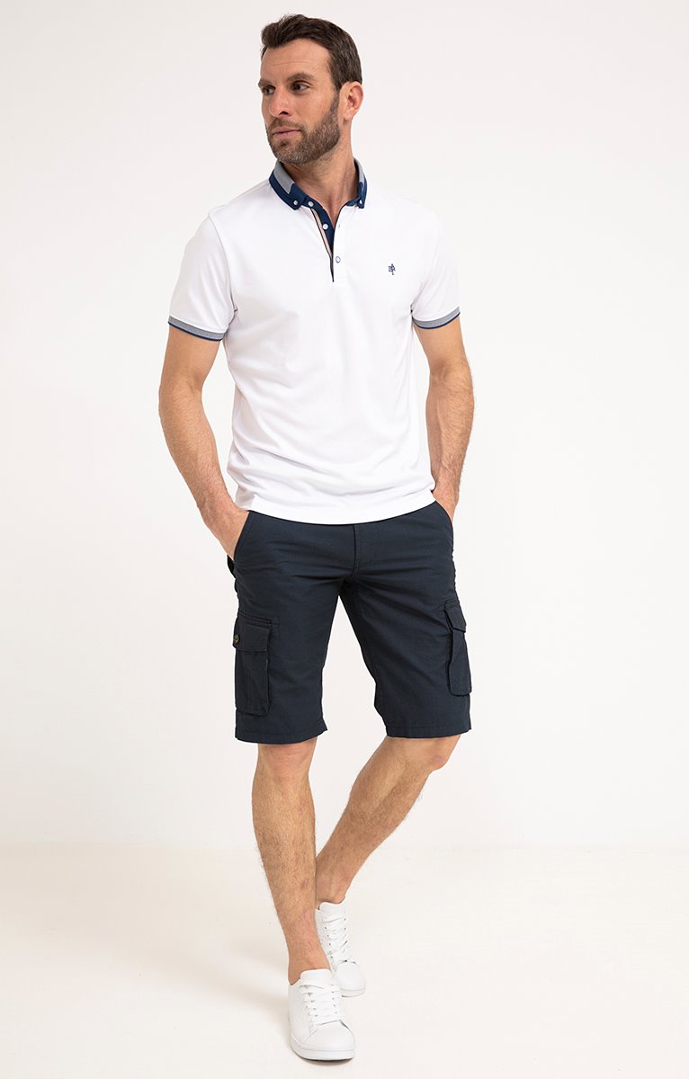 Bermuda Cargo avec ceinture - MARINE
