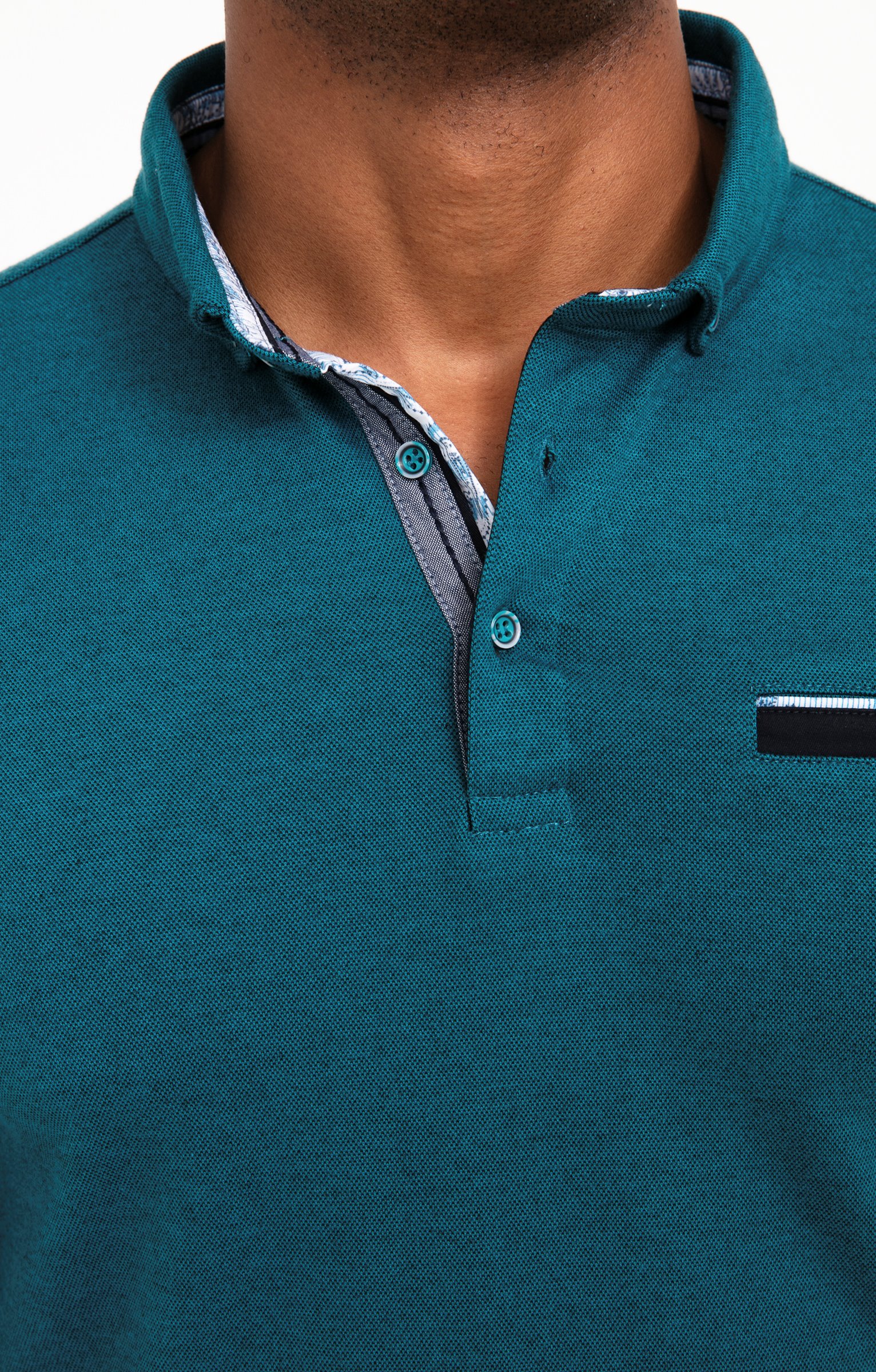 Polo manches longues Sheldon - PÉTROLE