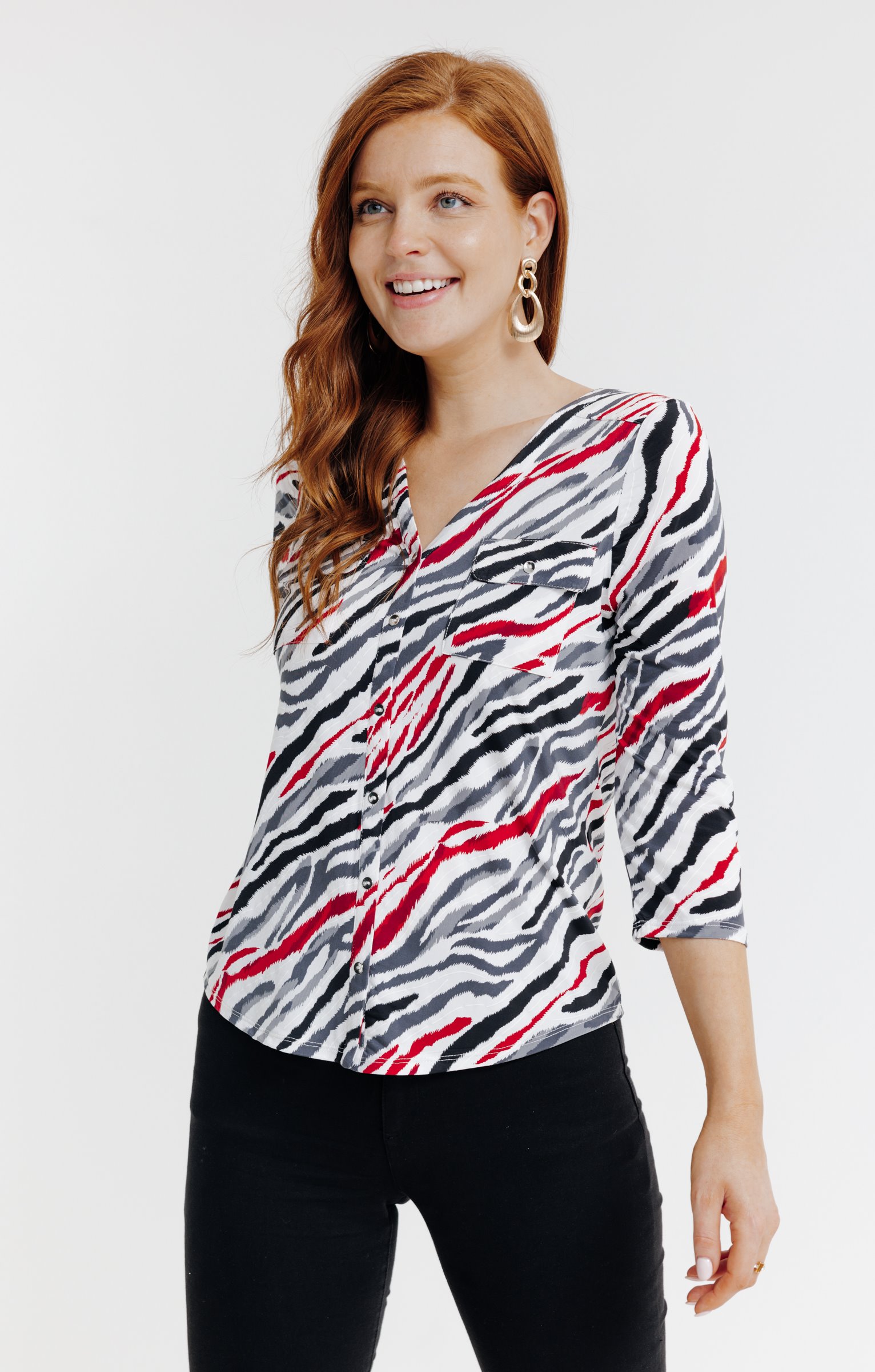 Tee-shirt imprimé - ROUGE