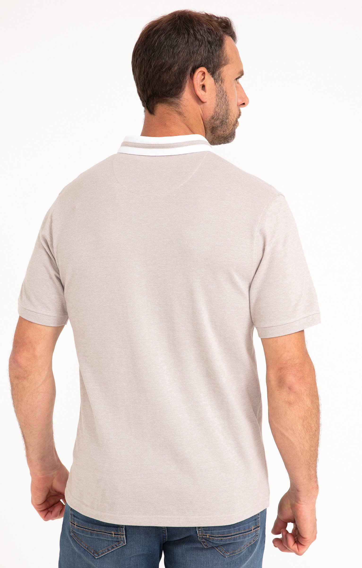 Polo manches courtes Shiny - BEIGE