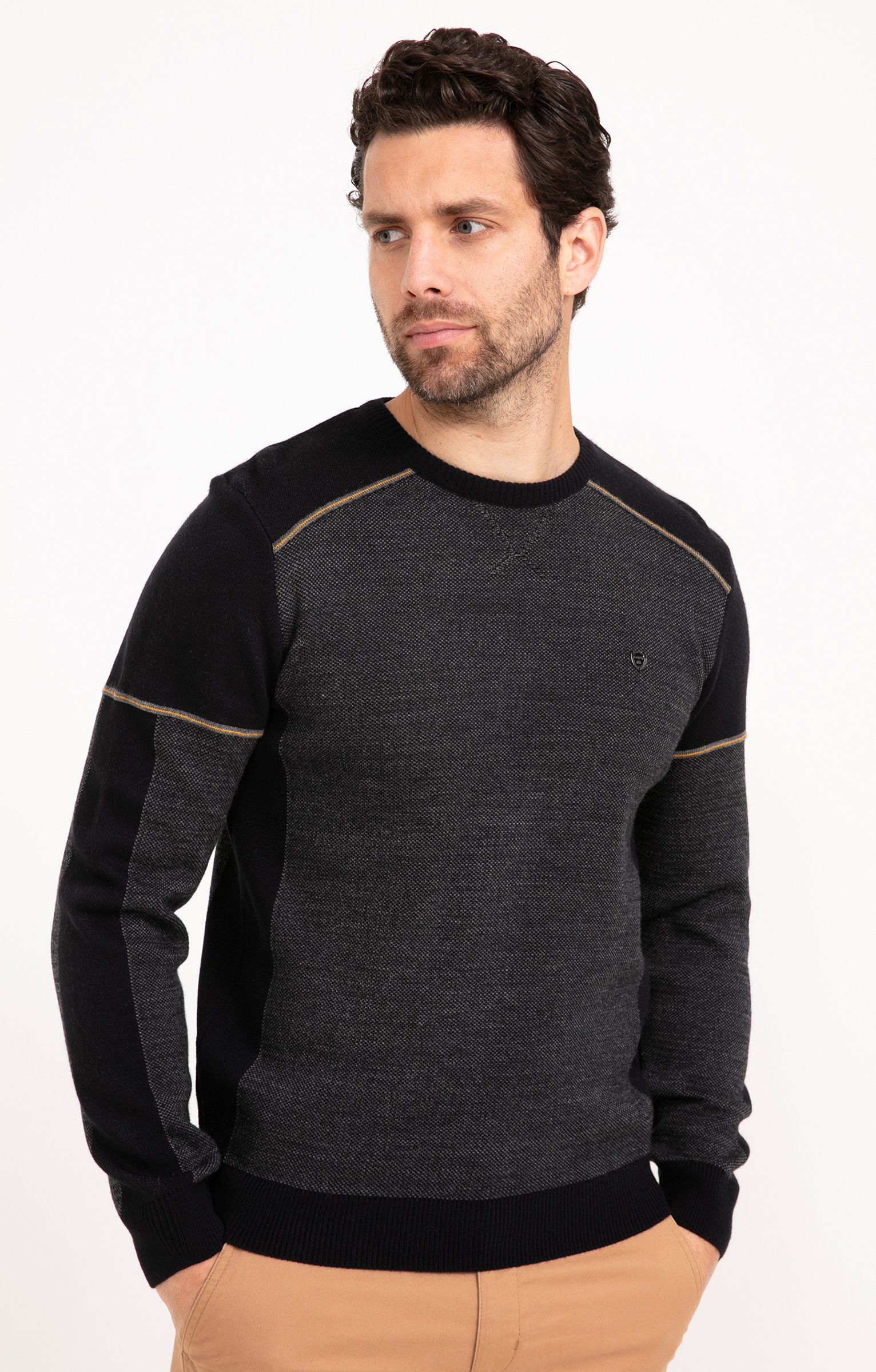 Pull uni col rond - MARINE