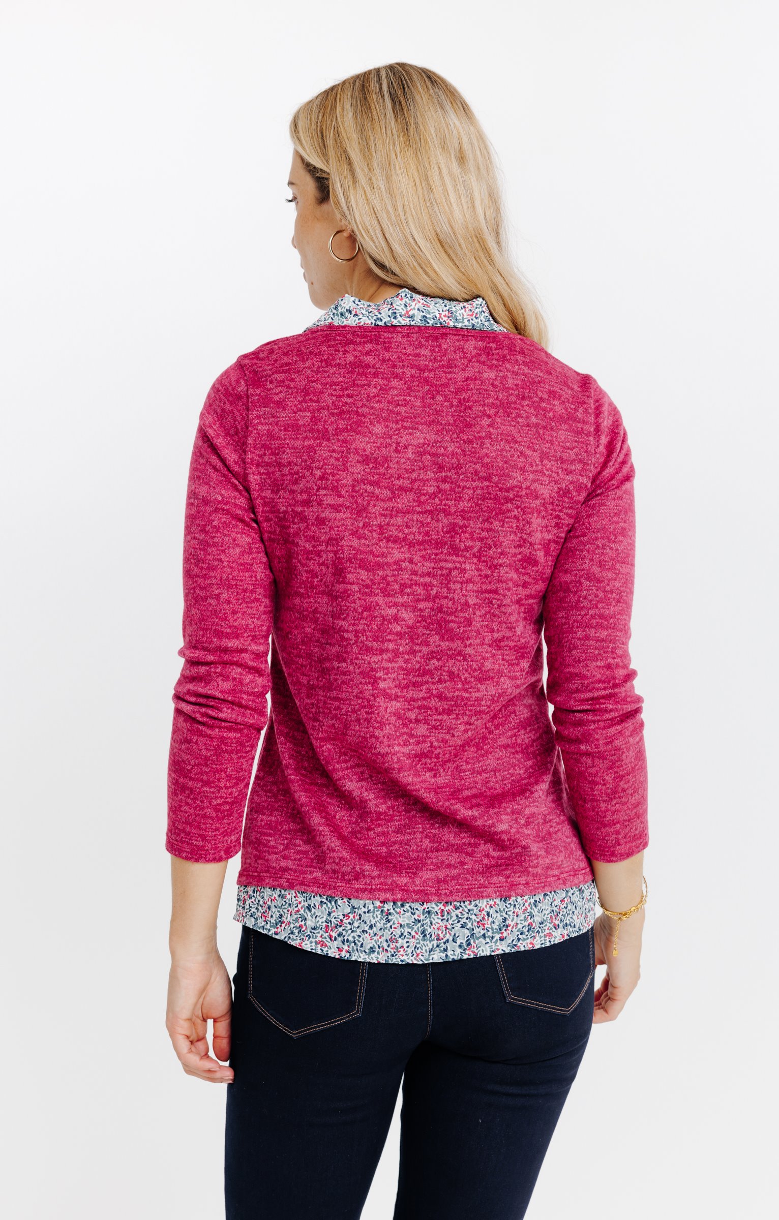 T-SHIRT 2EN1 MANCHES LONGUES - BLUSH