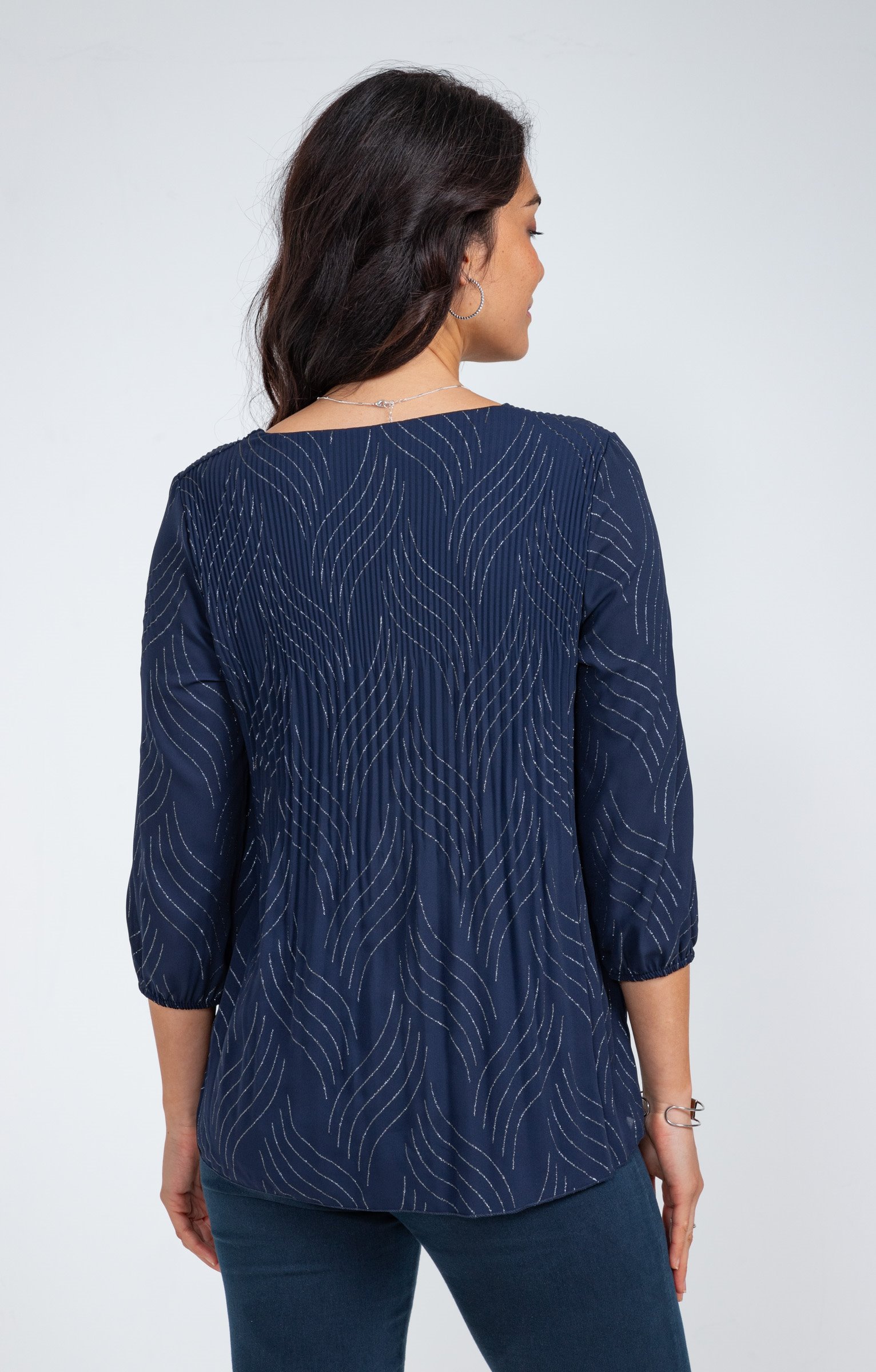 Tunique plissée - MARINE
