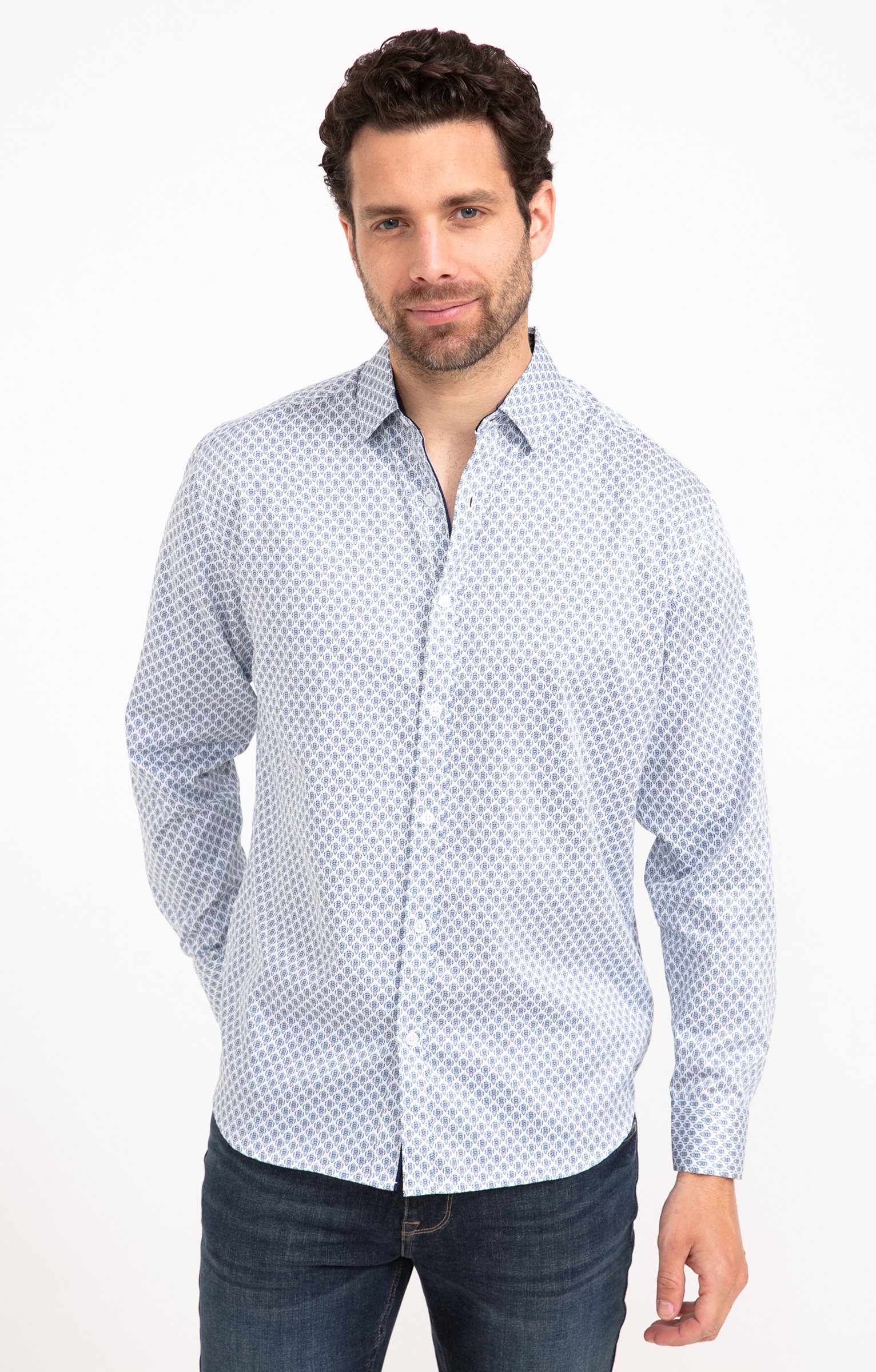 Chemise manches longues BARCA - BLANC
