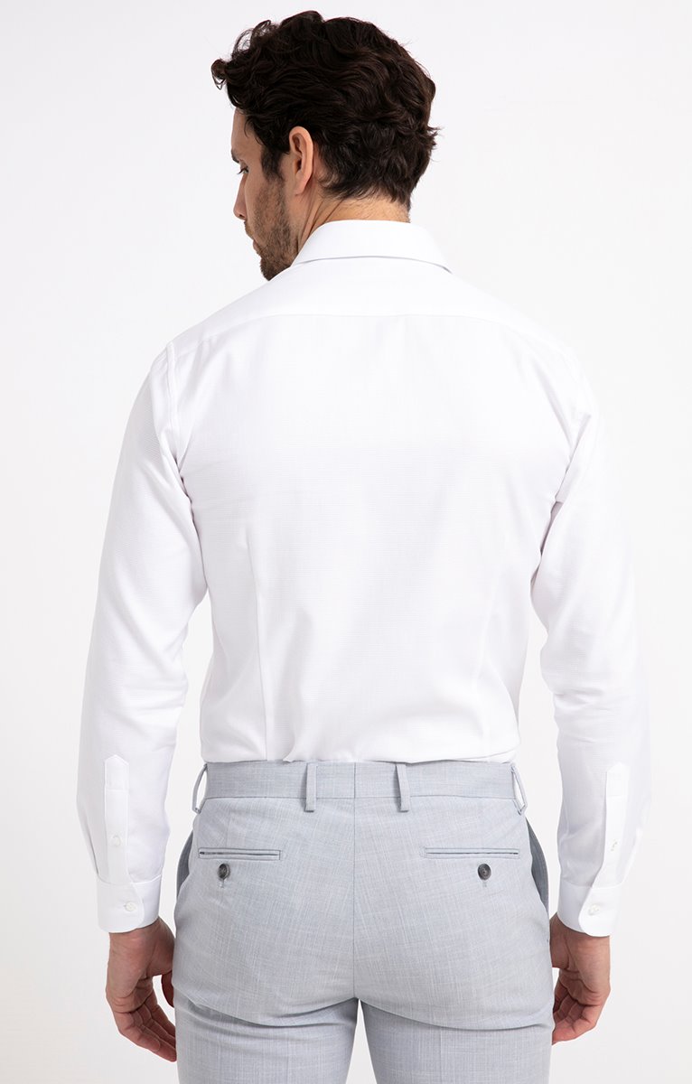 Chemise manches longues coupe regular - BLANC