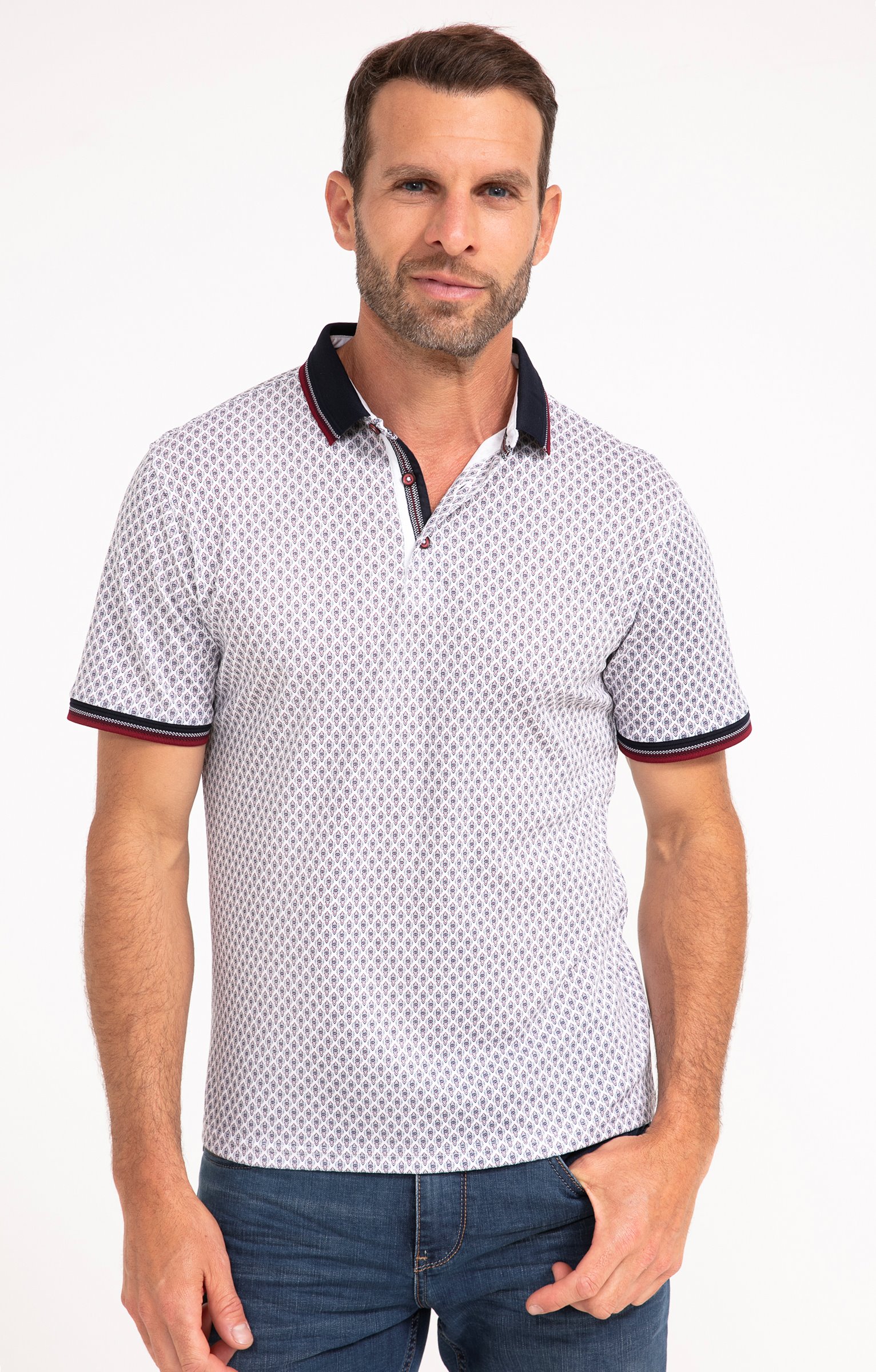 Polo manches courtes Barca - BLANC