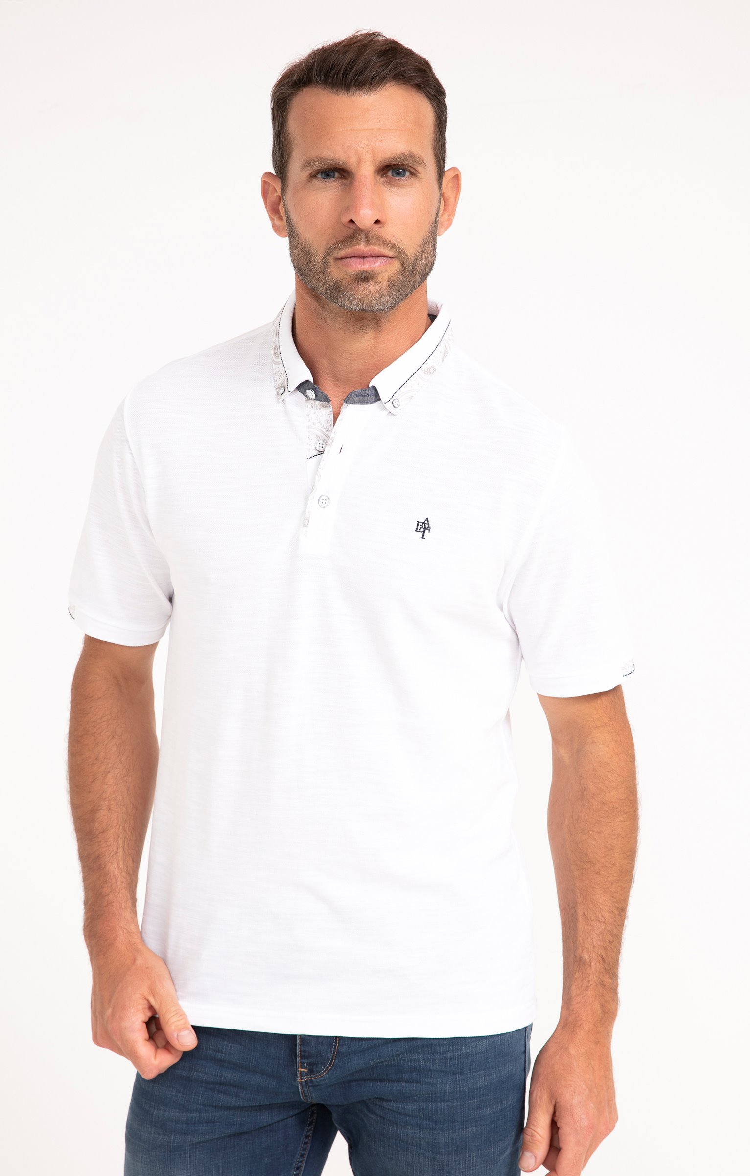 Polo manches courtes Romantica - BLANC