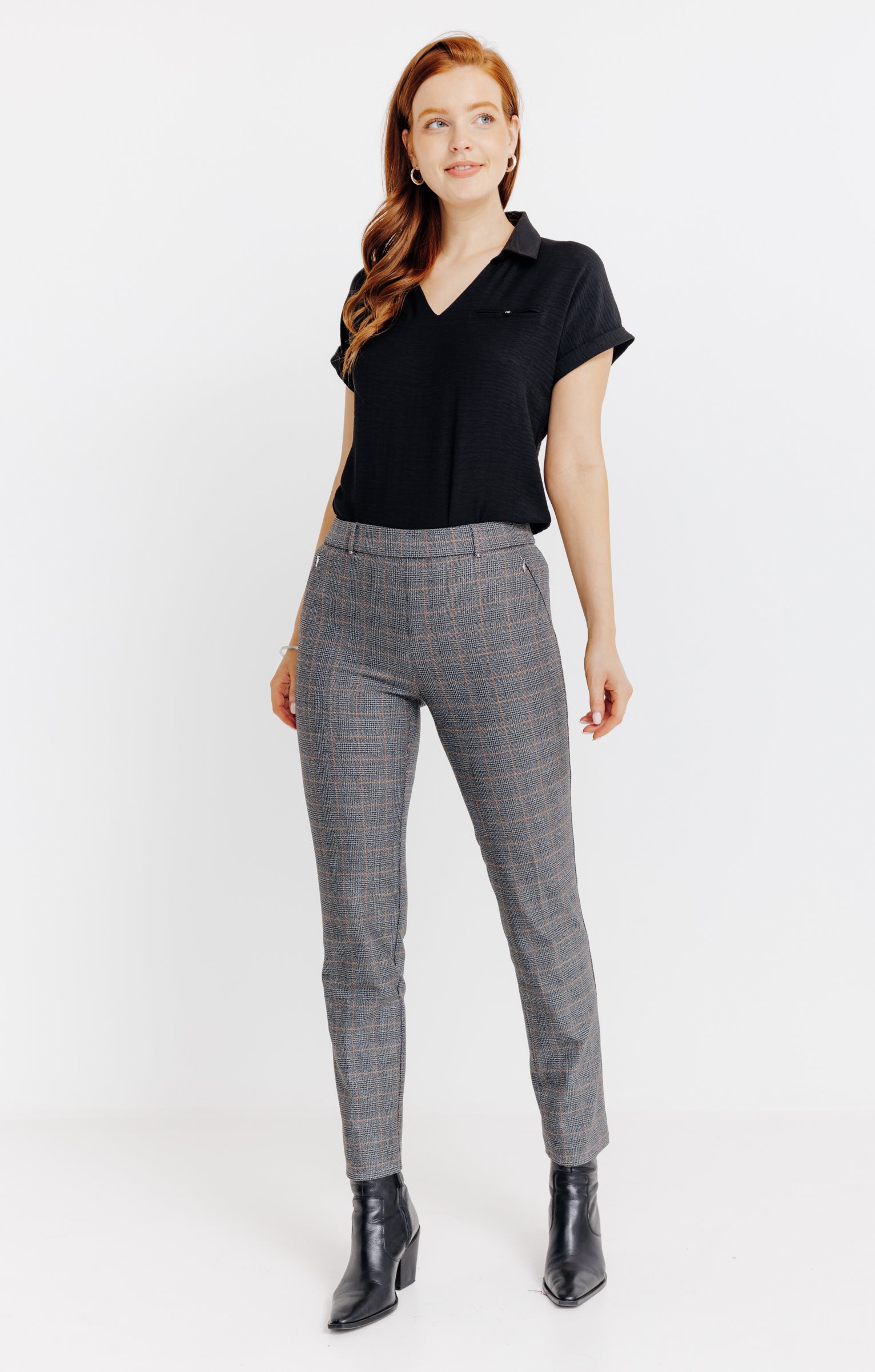 TREGGING CITY MOTIF CARREAUX  - GRIS MOYEN