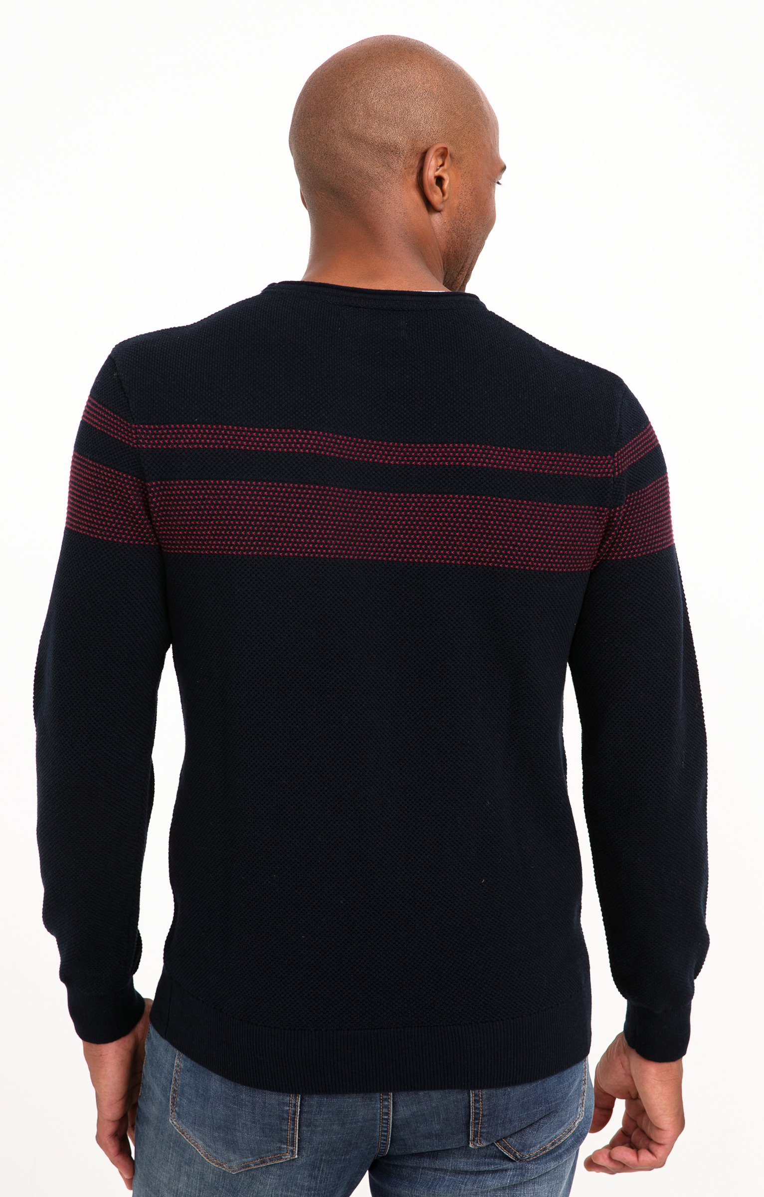 Pull rayure placée - BORDEAUX