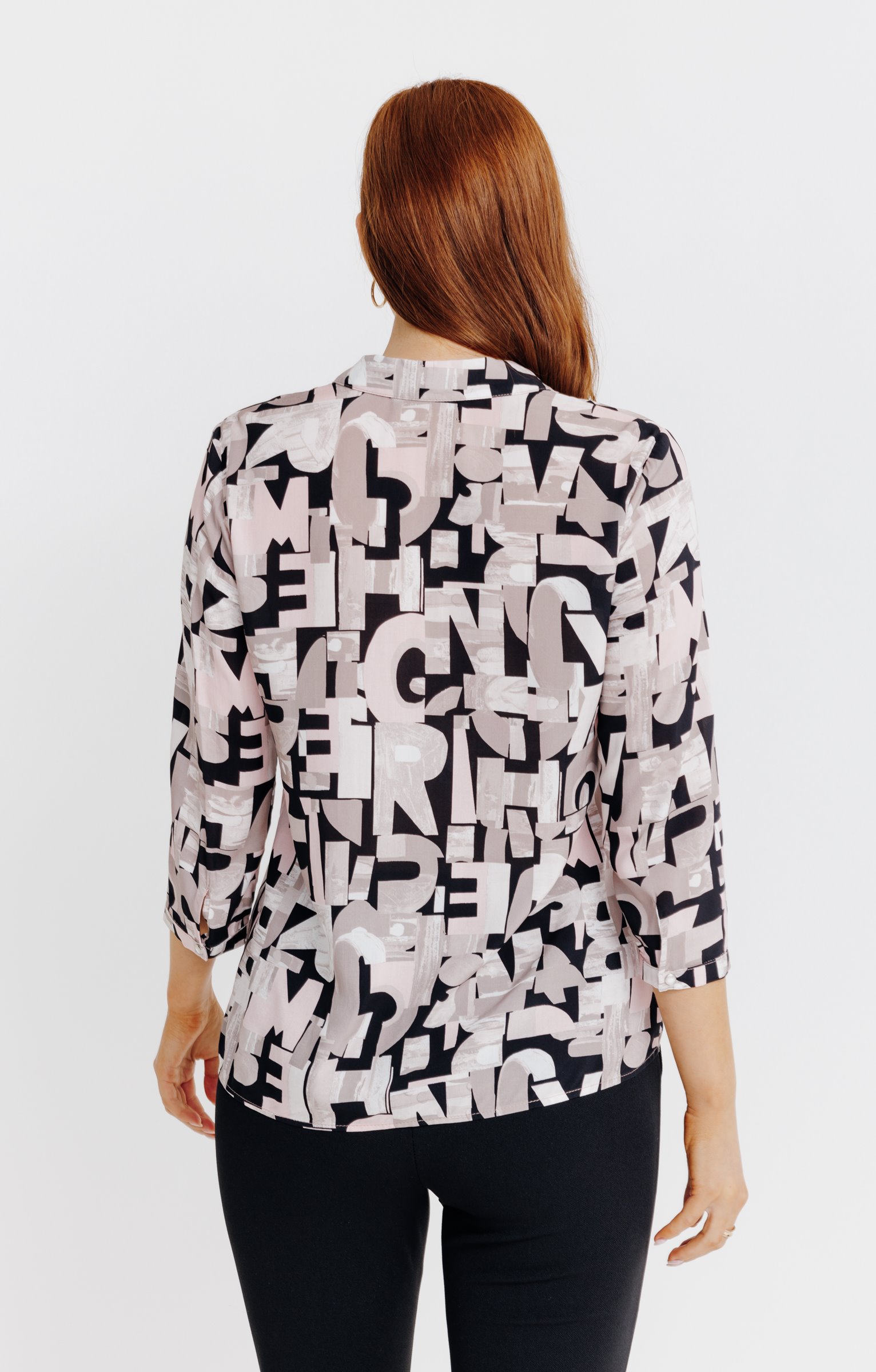 Chemise imprimée graphique  - NOIR