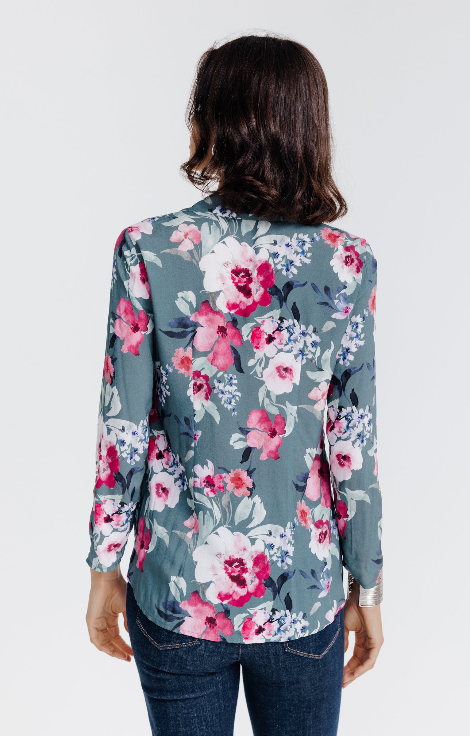 Chemise imprimée fleurie - TILLEUL