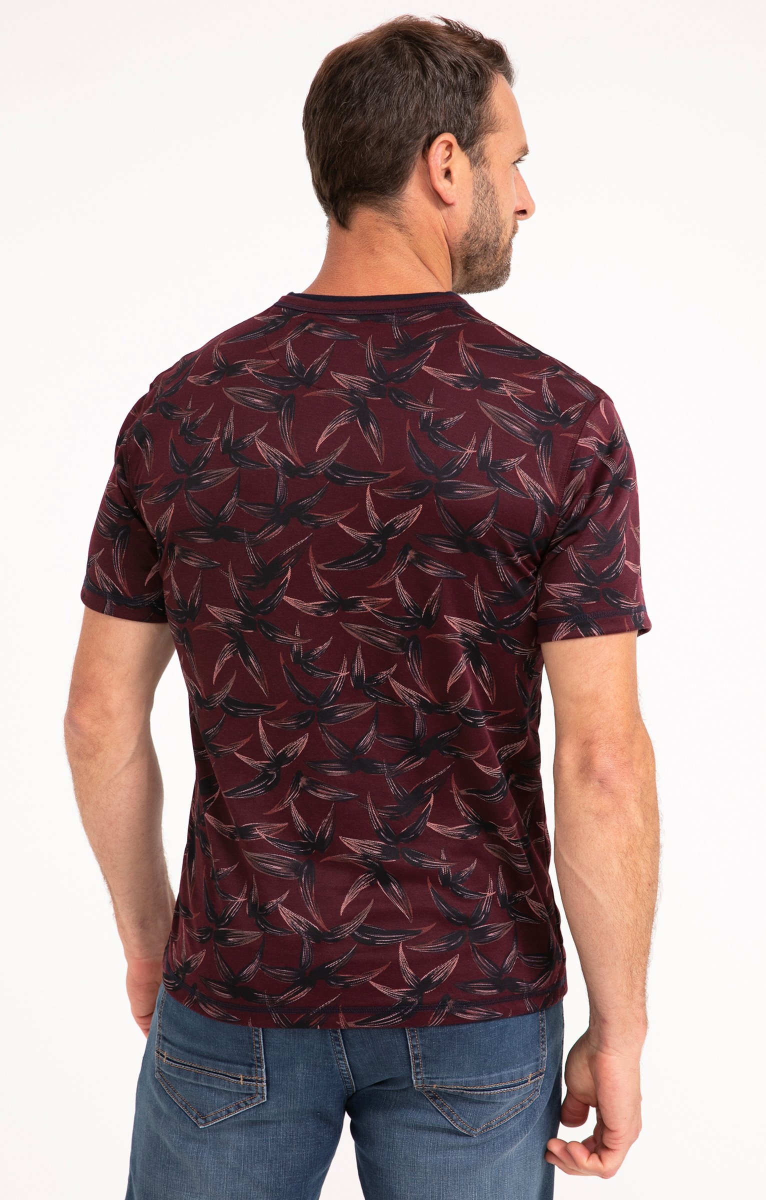 Tee-shirt manches courtes Black Leaf - BORDEAUX