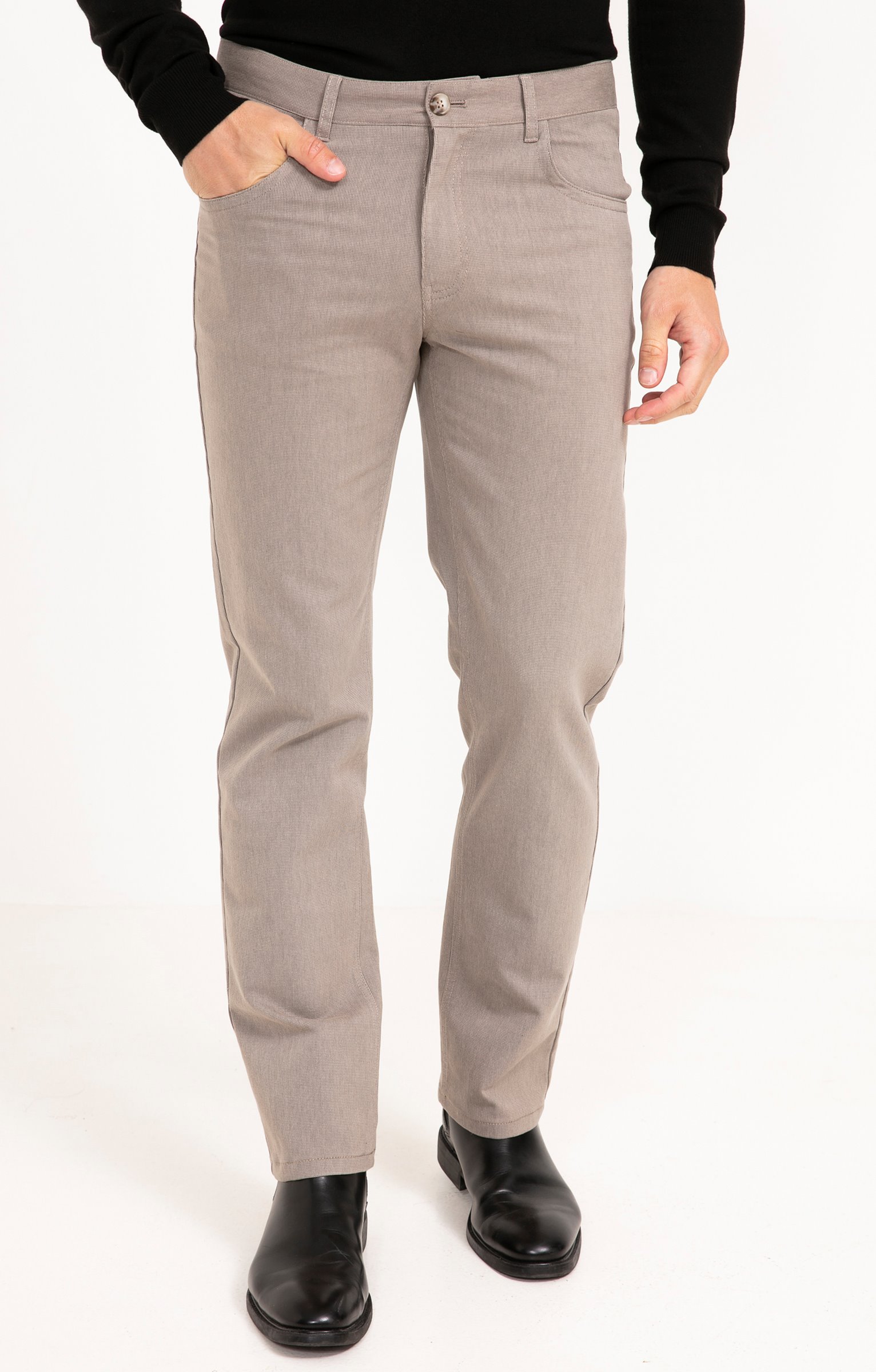 Pantalon 5 poches Micro - BEIGE