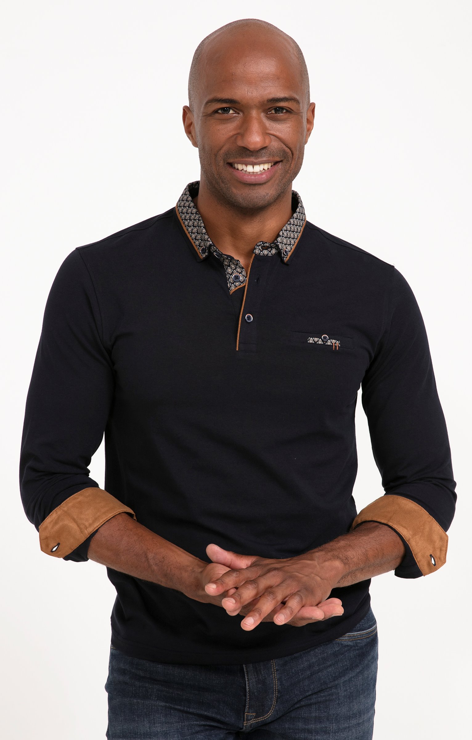 Polo manches longues New Dot - MARINE