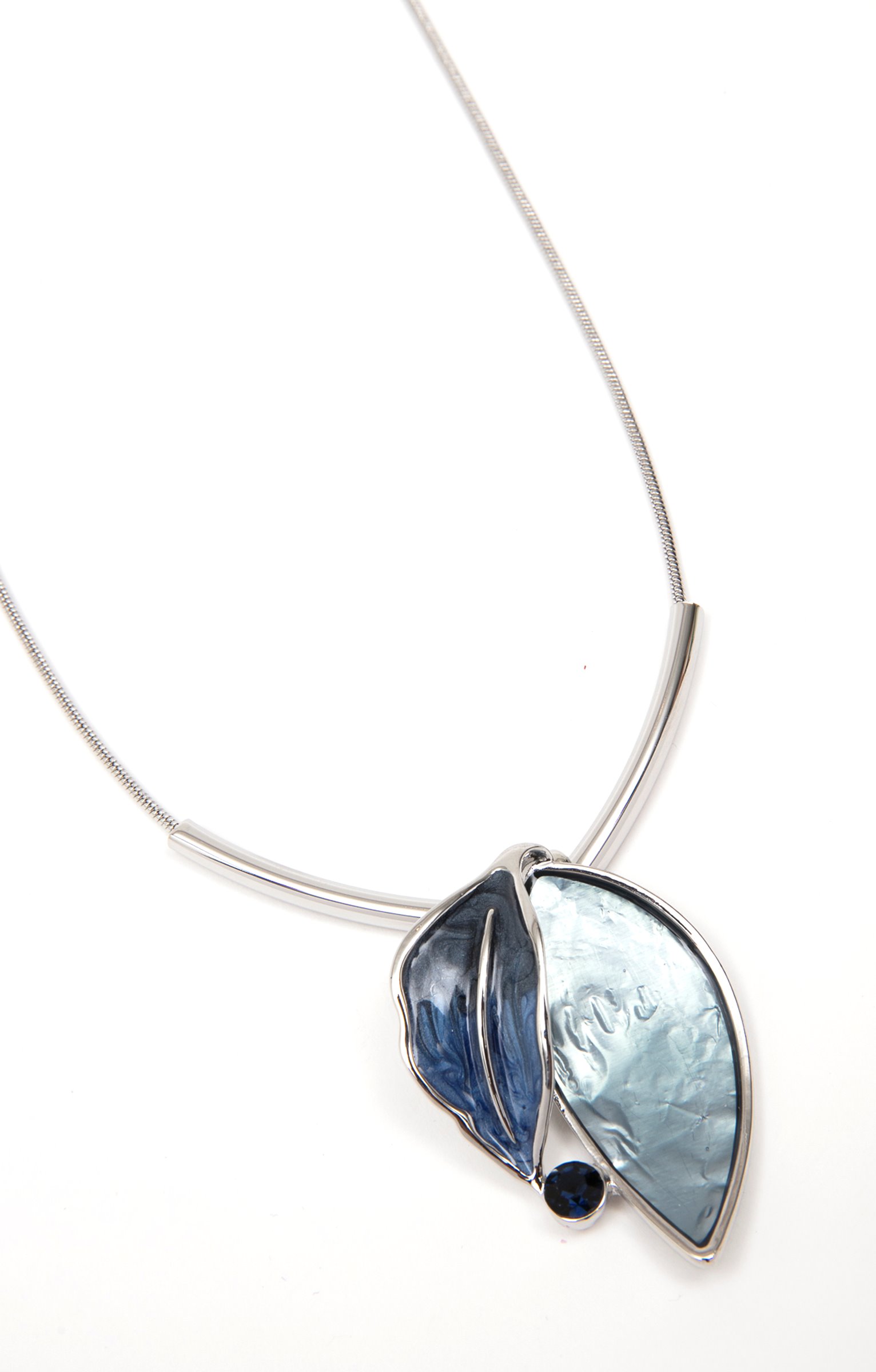 Ras de cou pendentif feuille - INDIGO