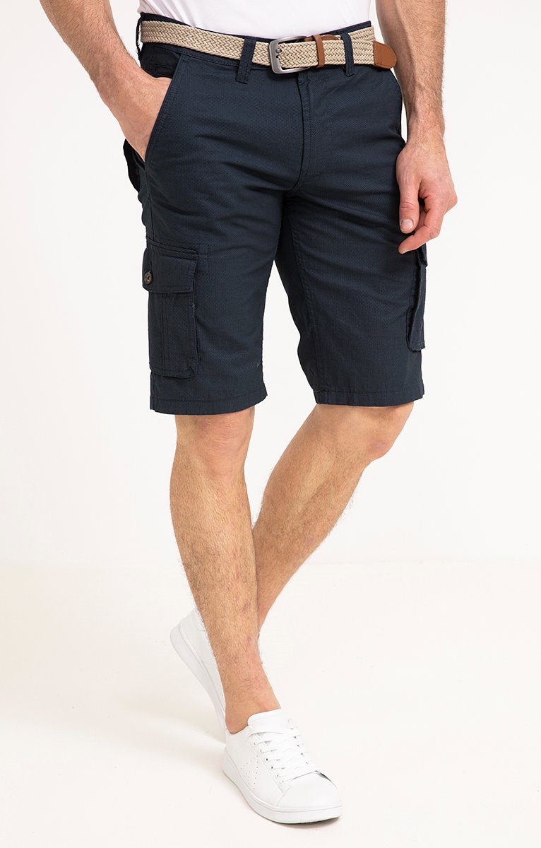 Bermuda Cargo avec ceinture - MARINE